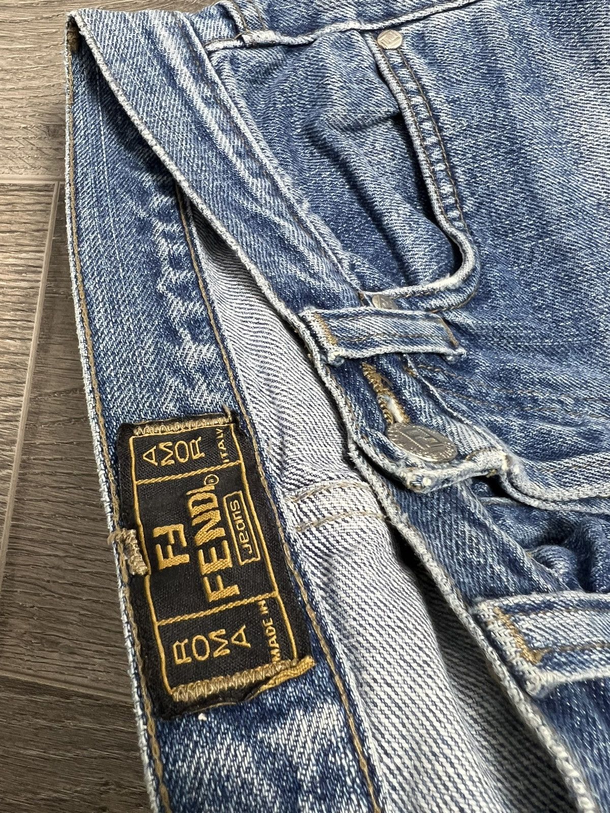 Fendi Vintage Fendi jeans bootcut washed denim 80s Size 27" / US 4 / IT 40 - 3 Thumbnail