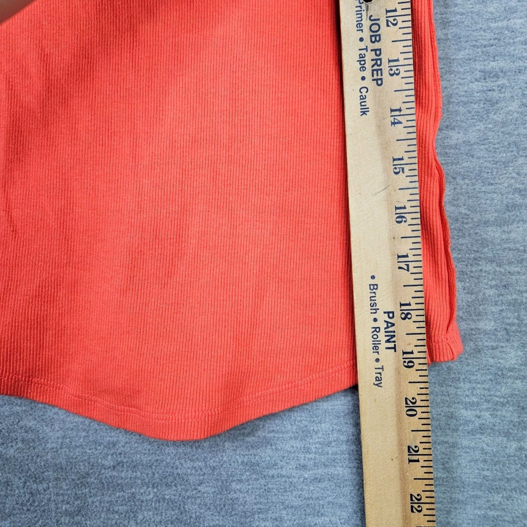 Vintage We the Free Women's Orange Round Neck Tank XS Cotton Blend Slim Fit Regular Short Sleeve Tank top XS Size XS / US 0-2 / IT 36-38 - 3 Thumbnail