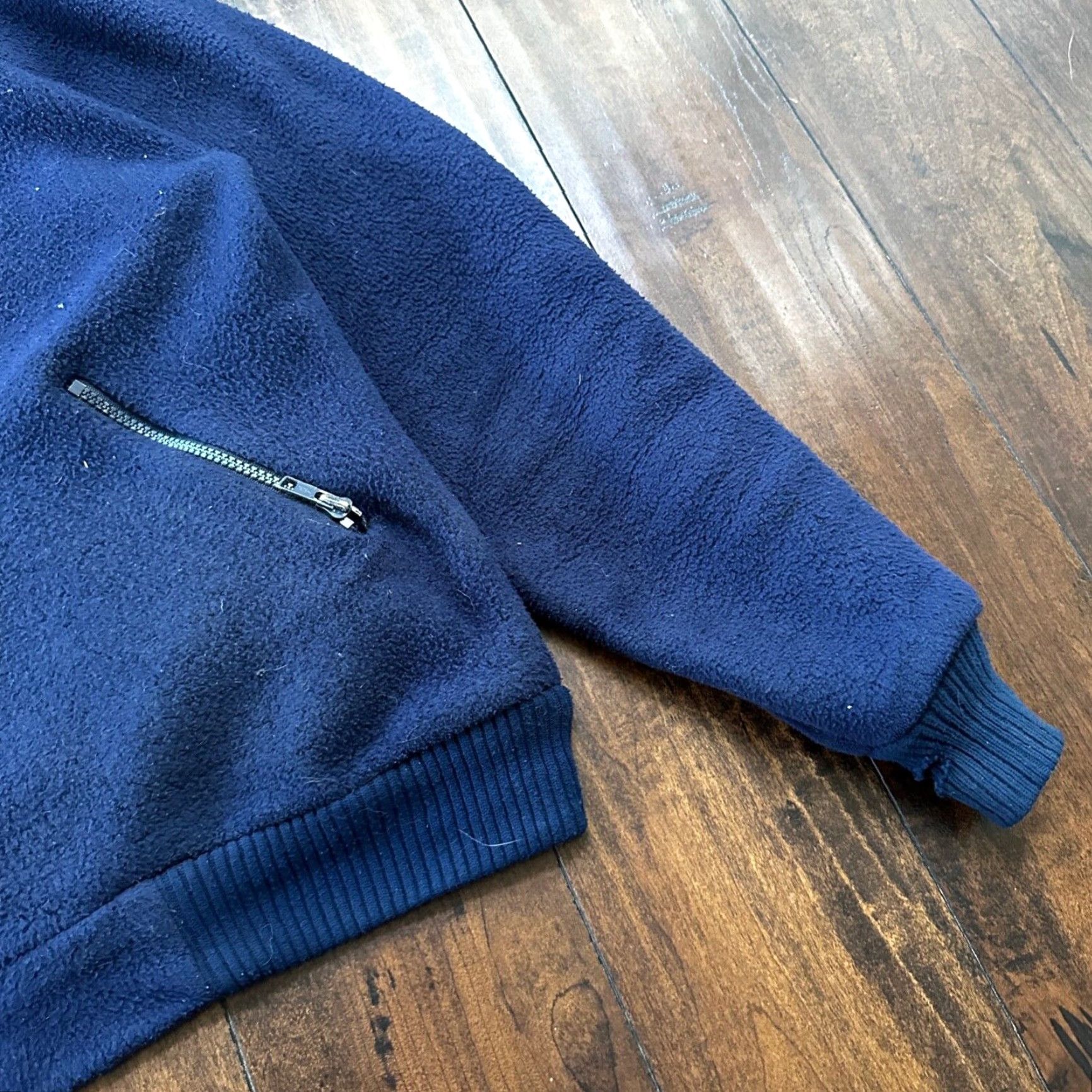 Patagonia Patagonia Vintage 80s Zip Up Fleece Jacket Navy Blue Full Bomber 90s Deep Pile Size US L / EU 52-54 / 3 - 3 Thumbnail