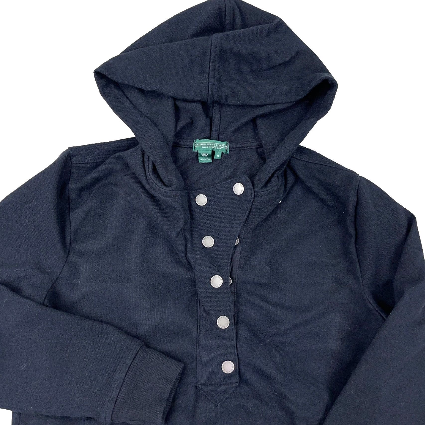 Ralph Lauren Lauren Ralph Lauren Black Hoodie Women Medium Pullover Sweatshirt with Embroidered Logo Classic Activewear Size M / US 6-8 / IT 42-44 - 2 Thumbnail