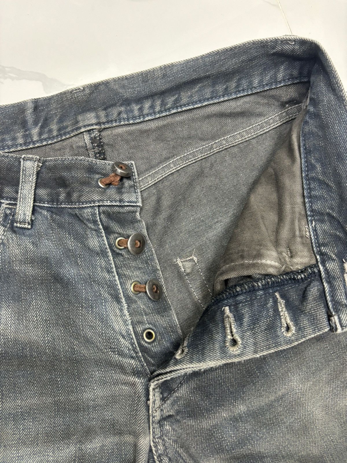 Attachment 🔥ISAMU KATAYAMA BACKLASH CURVE FLARED JEANS Size US 30 / EU 46 - 9 Thumbnail