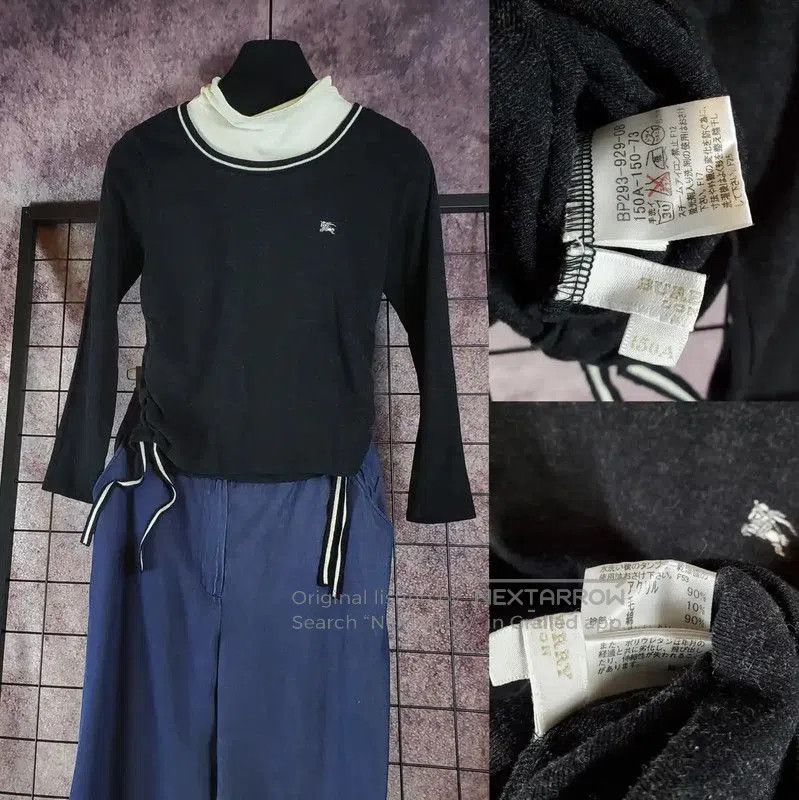 Burberry Burberry Black Gray Wool Blend Long Sleeve Sweater. Size XS / US 0-2 / IT 36-38 - 1 Thumbnail