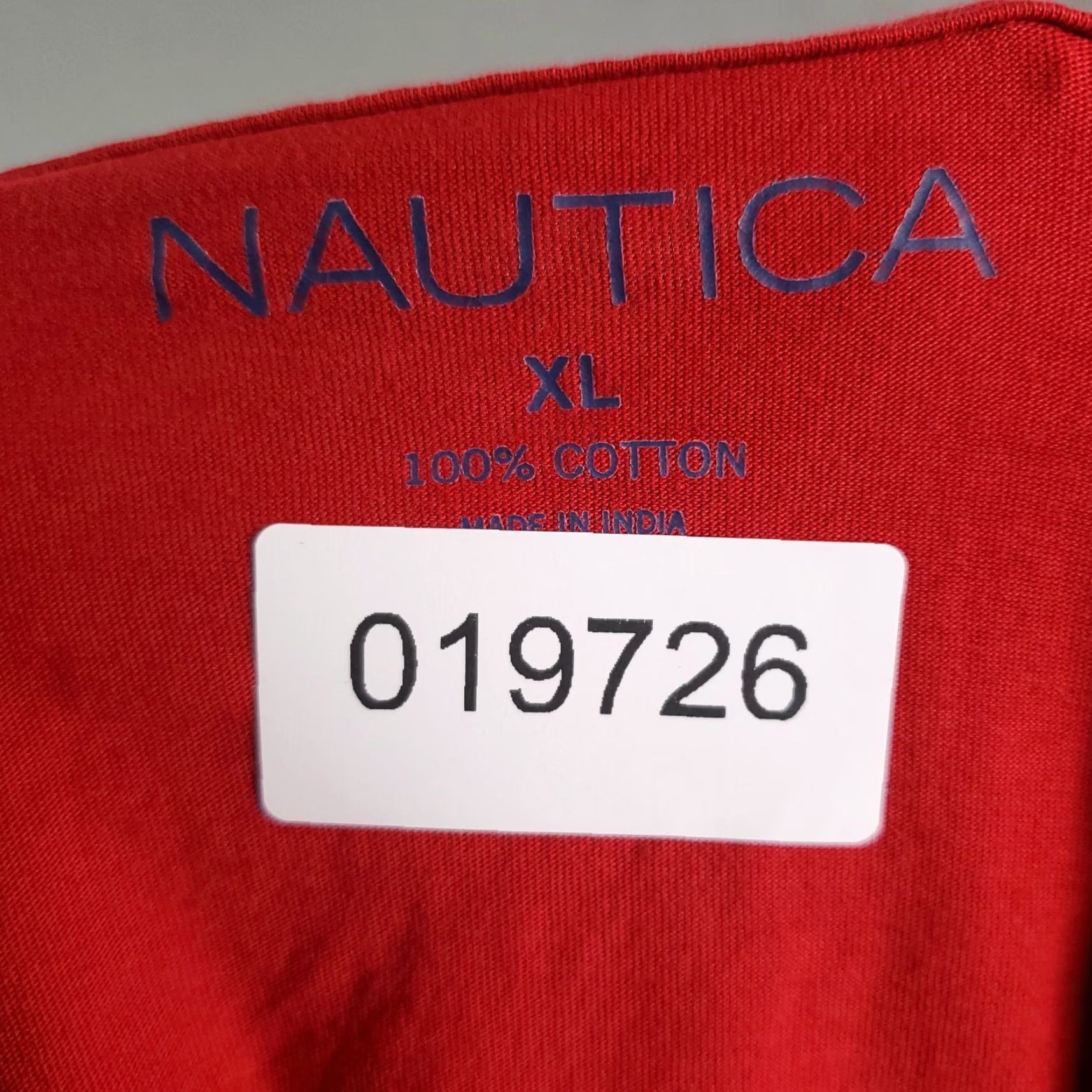 Nautica Nautica T Shirt Mens XL Red Short Sleeve Crew Neck Cotton Logo Casual Adult Size US XL / EU 56 / 4 - 7 Thumbnail