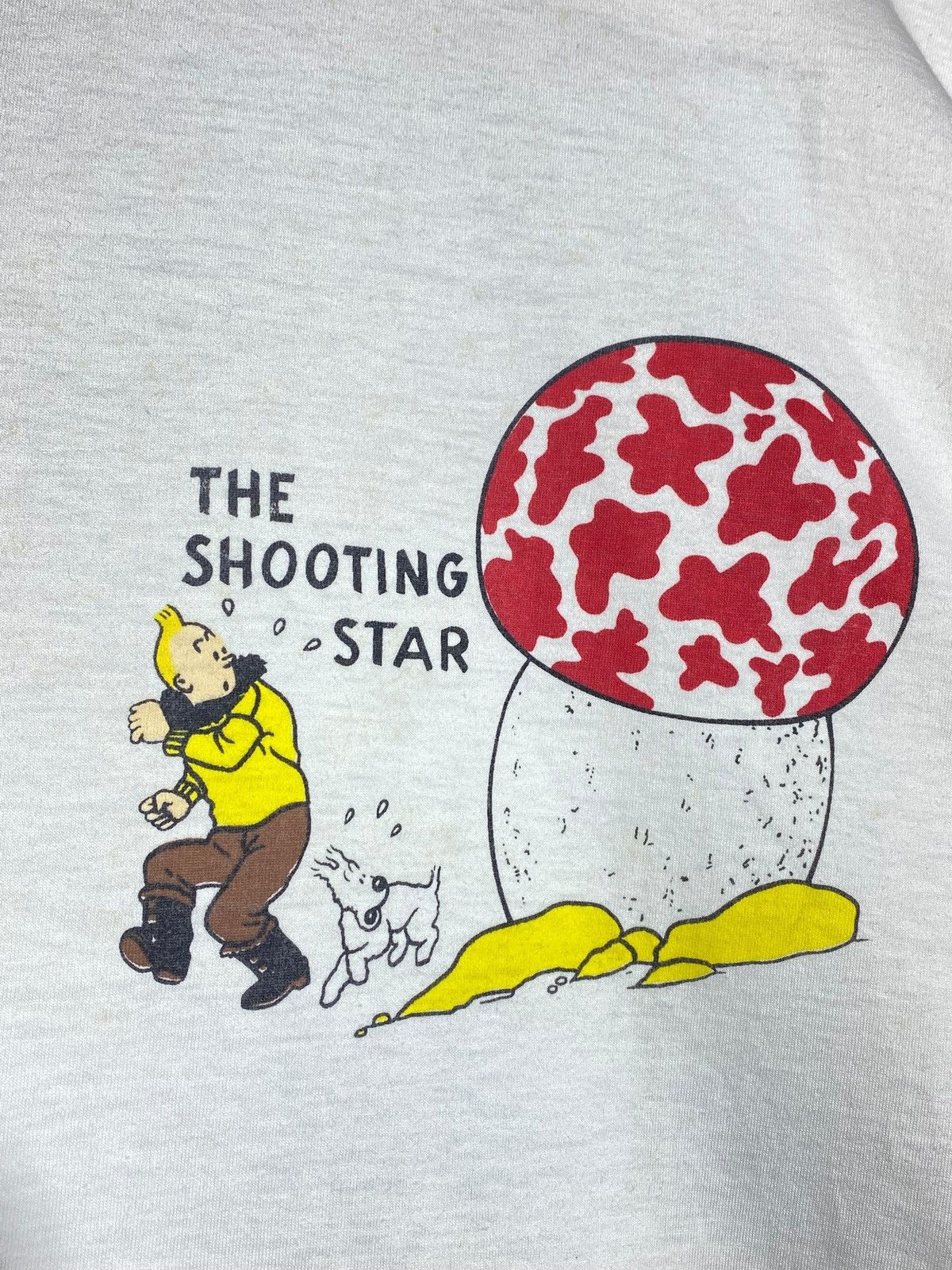 Cartoon Network 🔥 90s TINTIN SHOOTING STAR TEE BIG MUSHROOM RARE GRAPHIC Size US XL / EU 56 / 4 - 7 Thumbnail