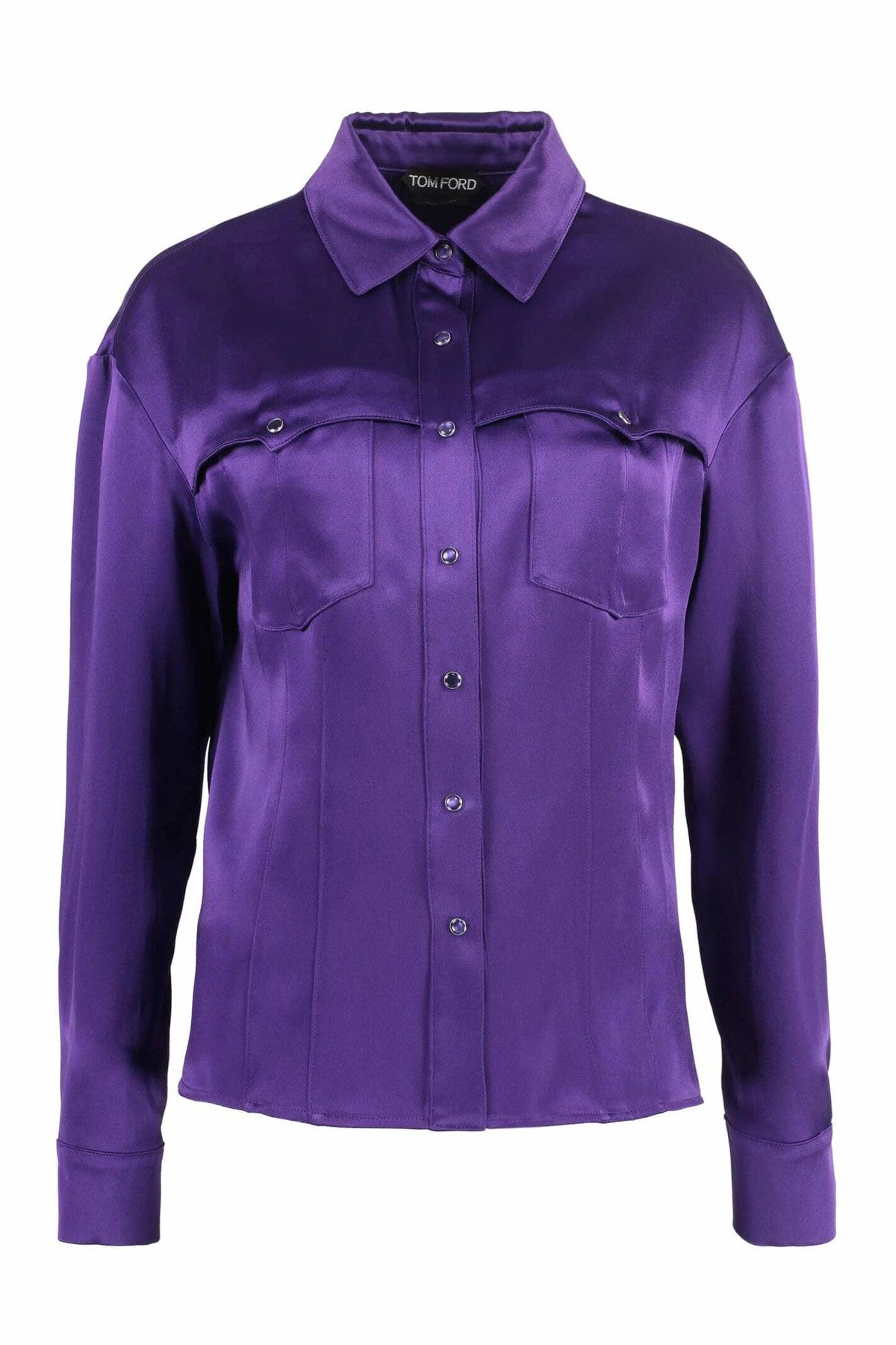 Tom Ford o1y0226 Solid Color Shirt in Purple Size XS / US 0-2 / IT 36-38 - 1 Thumbnail