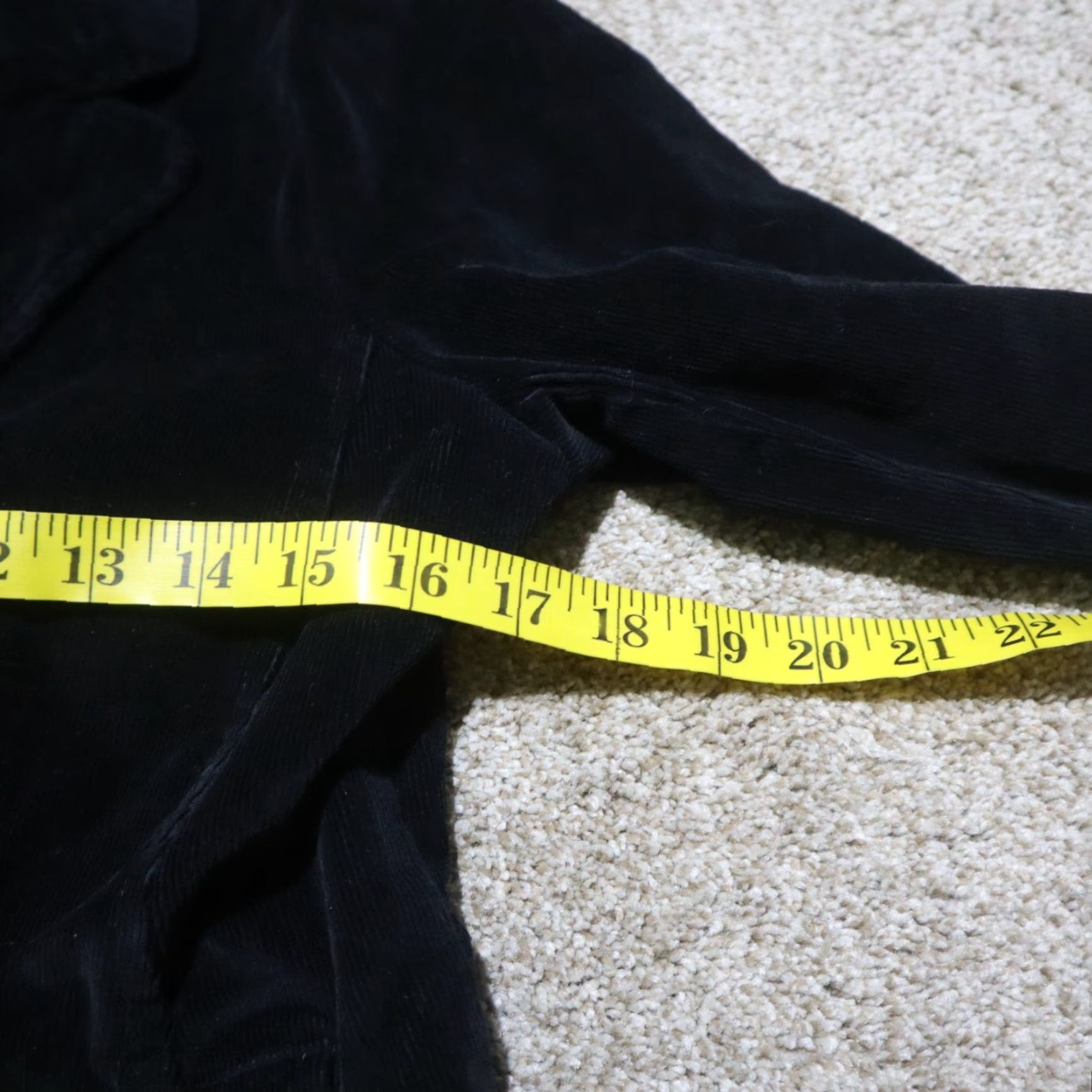 Vintage St Johns Bay Jacket Women's PM Petite Medium Corduroy Black 3 Buttons 2 Pockets Coat Size M / US 6-8 / IT 42-44 - 7 Thumbnail