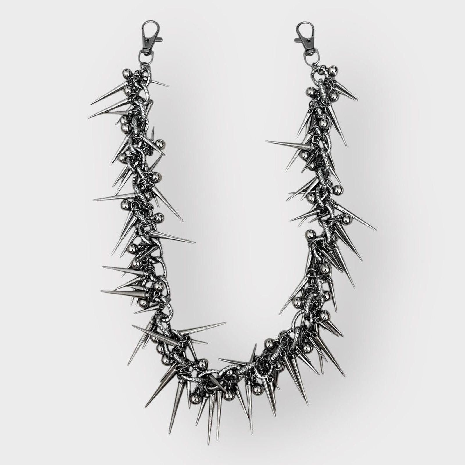 Jewelry Y2K Punk Spikes Wallet Keychain Size ONE SIZE - 3 Thumbnail