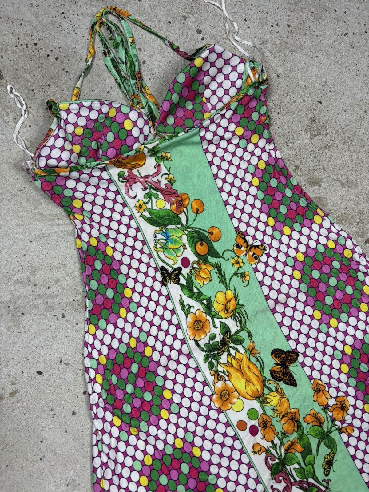 Versace Jeans Couture 2000s Gianni Versace Jeans Couture Floral Print Mini Dress Size M / US 6-8 / IT 42-44 - 13 Thumbnail