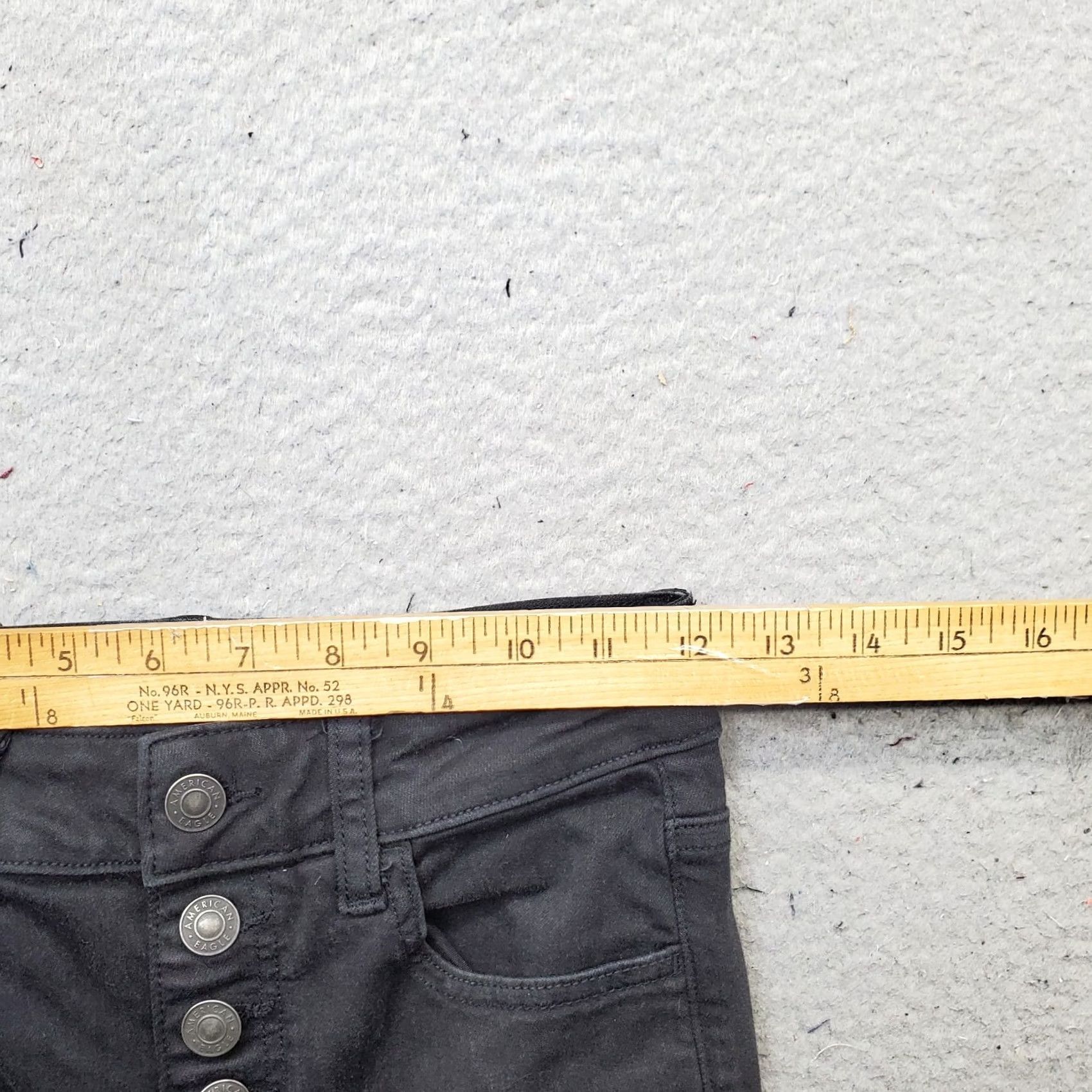 American Eagle Outfitters American Eagle Outfitters Jeans Women's 0 Black Denim Level Stretch Button Fly Jeans Size 25" / US 0 / IT 36 - 6 Thumbnail