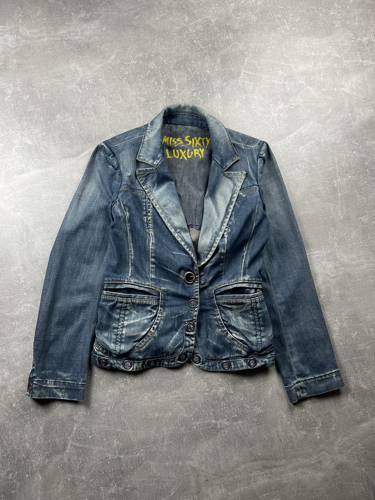 Miss Sixty Y2k Miss Sixty Luxury Vintage Denim Blazer Jacket Size M / US 6-8 / IT 42-44 - 2 Thumbnail