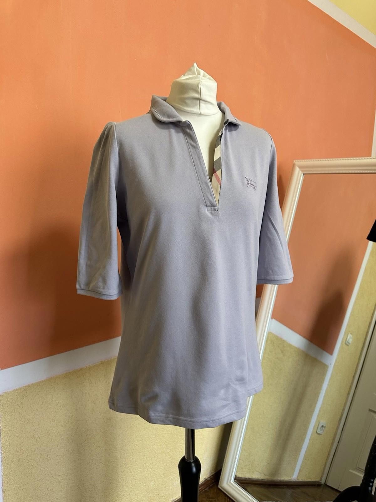 Burberry Burberry Brit Lilac Cotton Pique V-Neck Polo T-Shirt XL Size XL / US 12-14 / IT 48-50 - 4 Thumbnail