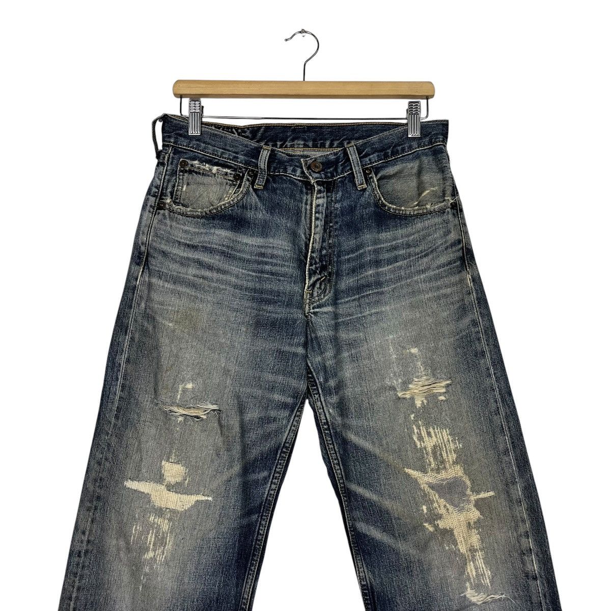 Levi's Vintage Y2k Levis Distressed denim Size US 30 / EU 46 - 3 Thumbnail