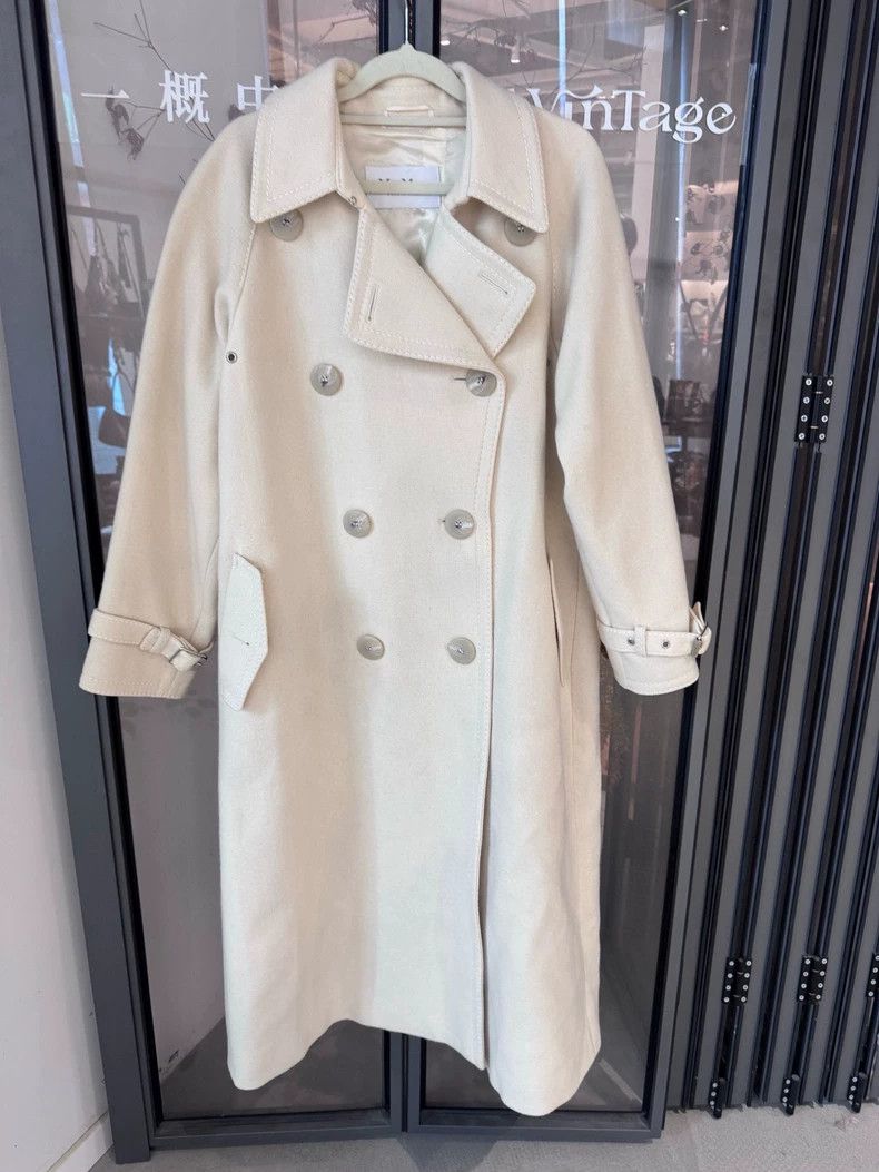Max Mara Max Mara White Cashmere Size L / US 10 / IT 46 - 1 Thumbnail