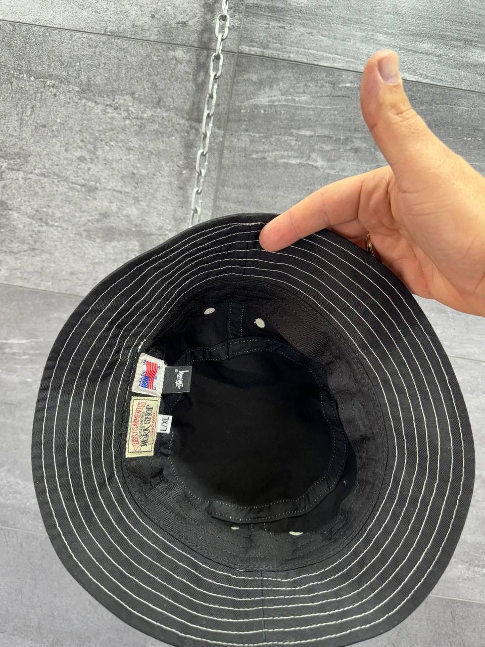 Our Legacy × Stussy Stussy x Our Legacy Recycled Twill Bucket Hat Black Size 36 - 7 Thumbnail
