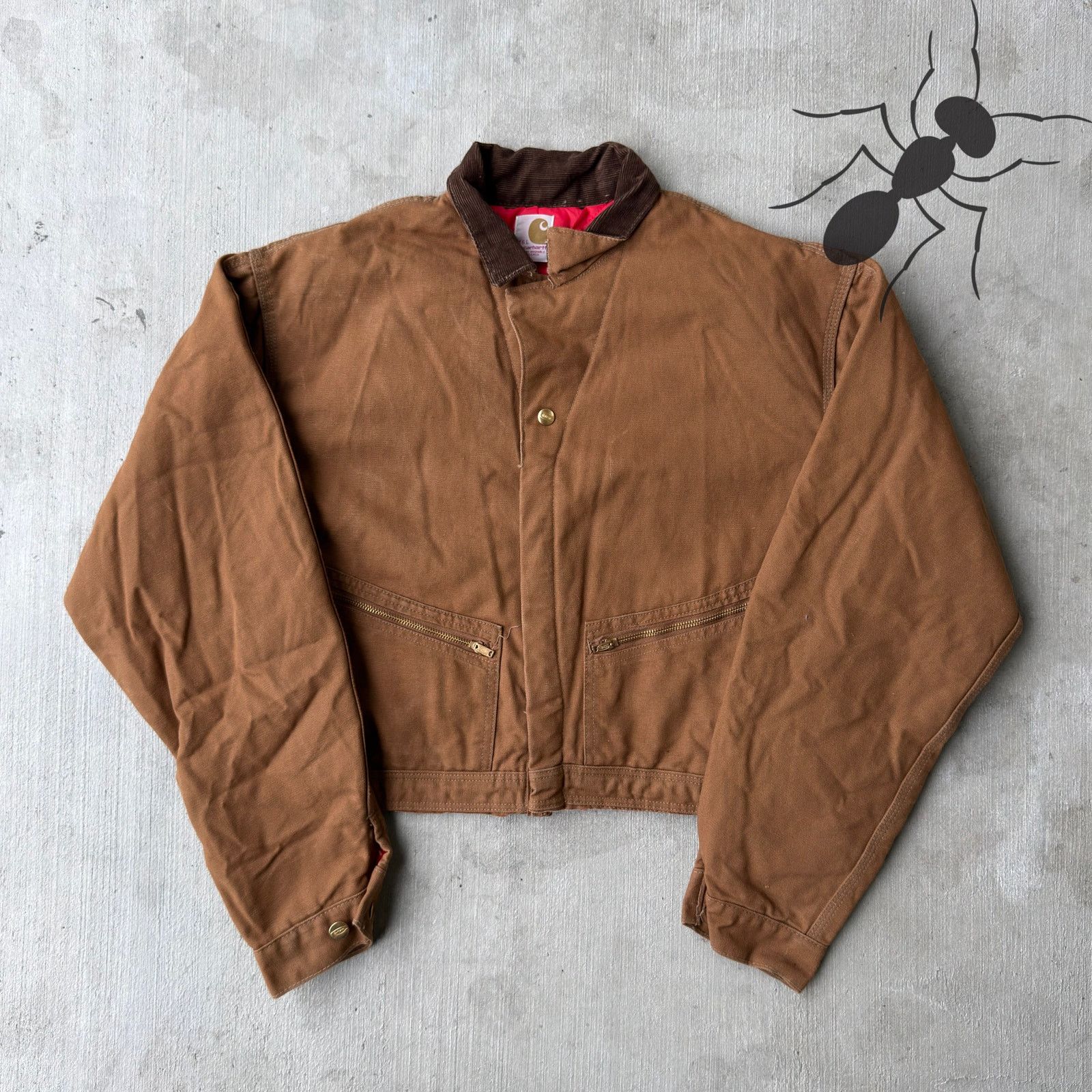 Carhartt × Vintage Carhartt brown cropped Detroit style work wear jacket Size US L / EU 52-54 / 3 - 1 Thumbnail