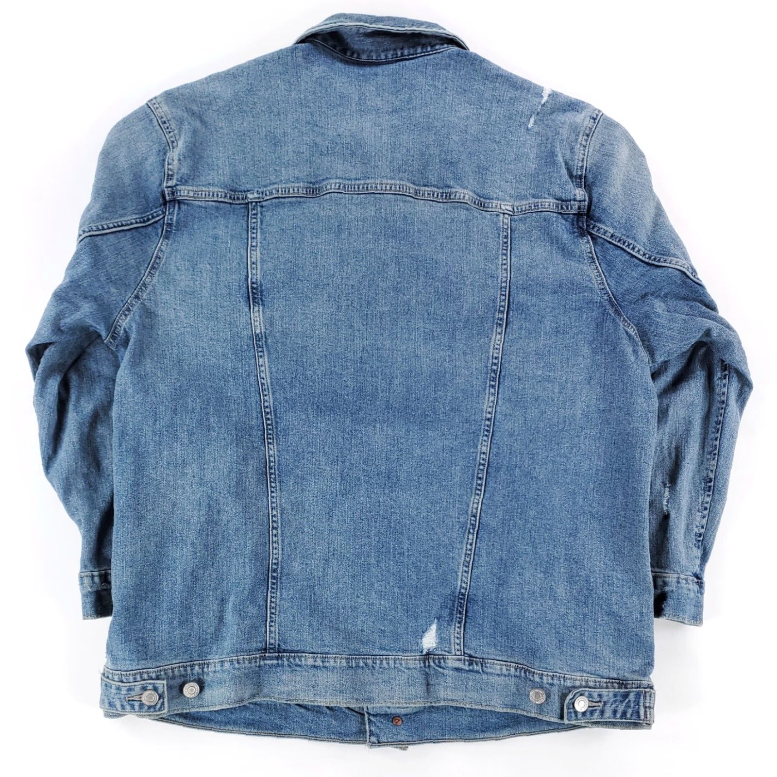 Lucky Brand Lucky Brand Denim Trucker Jacket Long Sleeve Button Up Mens XL Blue Jeans Jacket Size US XL / EU 56 / 4 - 3 Thumbnail