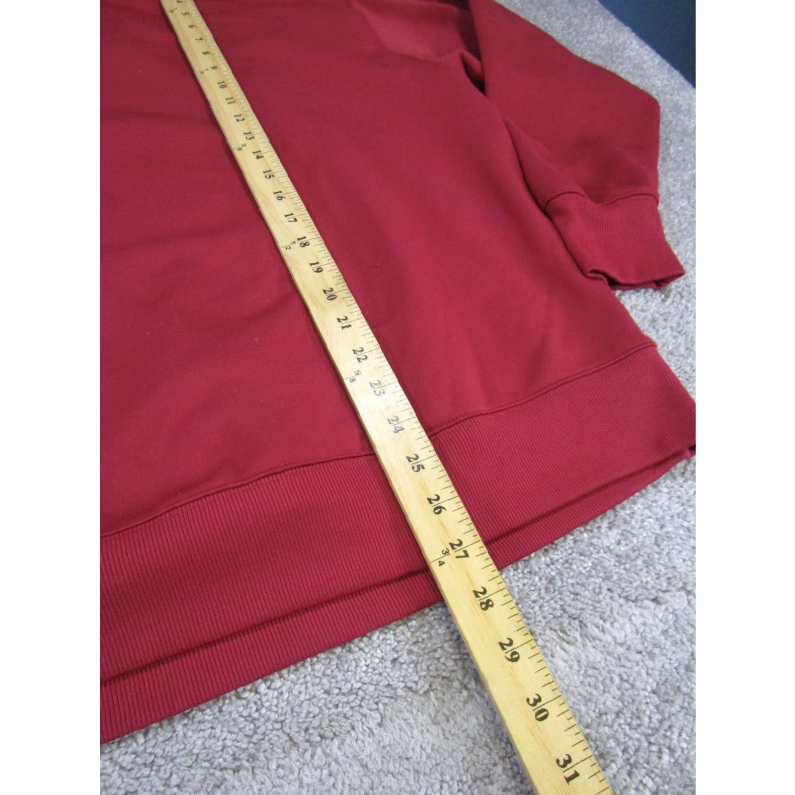 Nike VINTAGE Nike Hoodie Shirt Mens 1X Red Pullover Therma Fit Fleece Hooded Sweatshirt Mens Size US XL / EU 56 / 4 - 5 Thumbnail