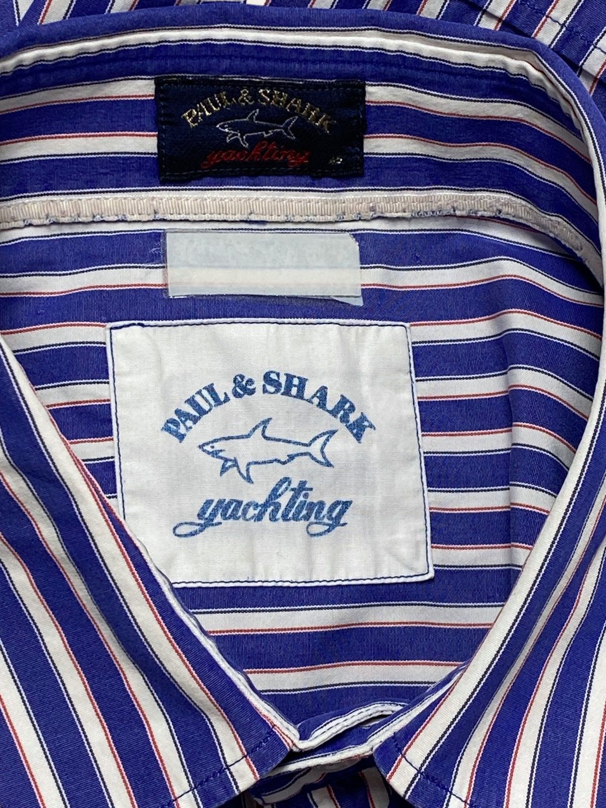 Paul & Shark Vintage PAUL SHARK Crazy 3D Effect Button Up Shirt Size US XXL / EU 58 / 5 - 4 Thumbnail