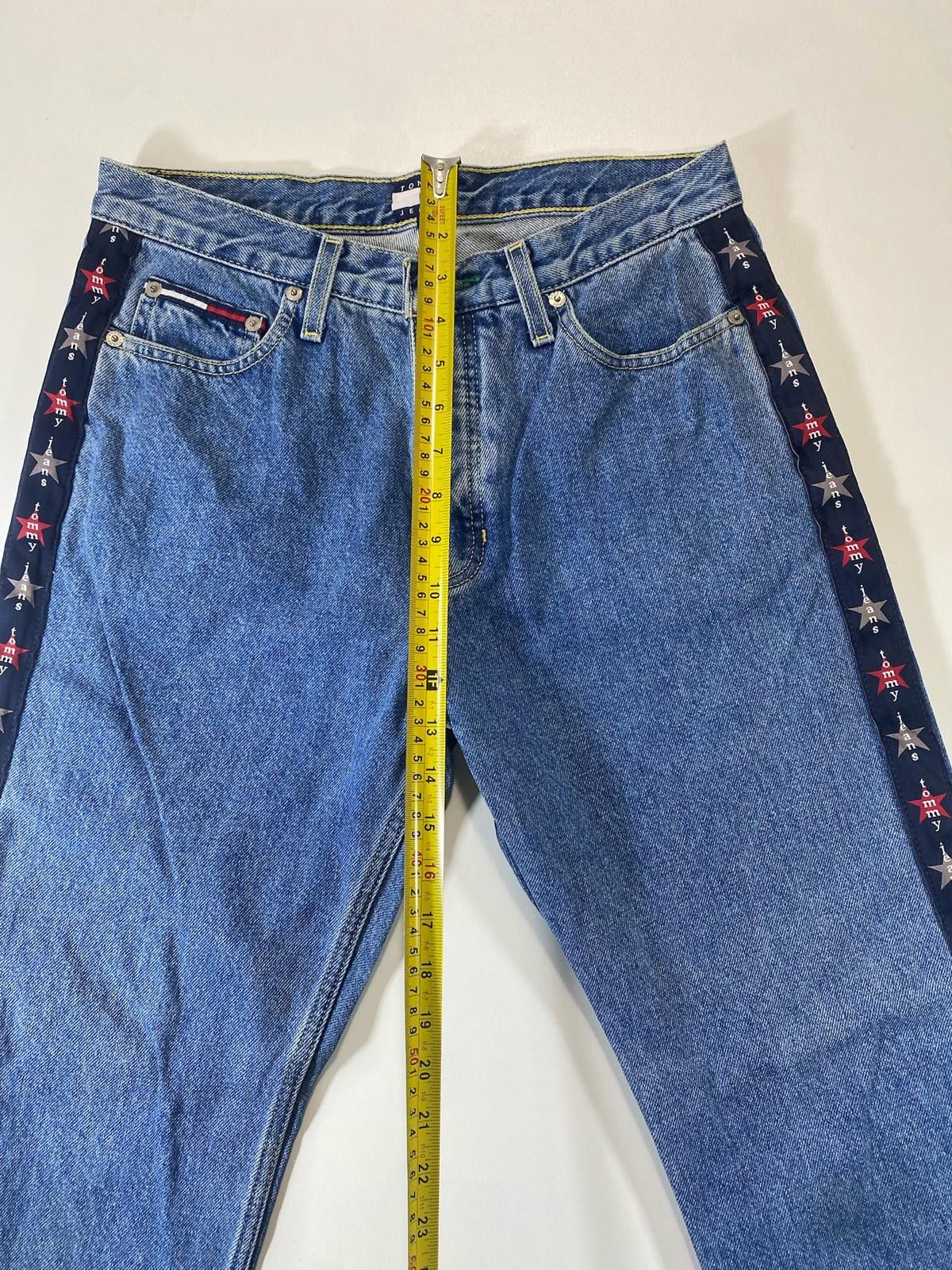 Tommy Jeans Vintage Tommy Jeans Blue Denim Pants with Star Side Stripes Size US 30 / EU 46 - 3 Thumbnail