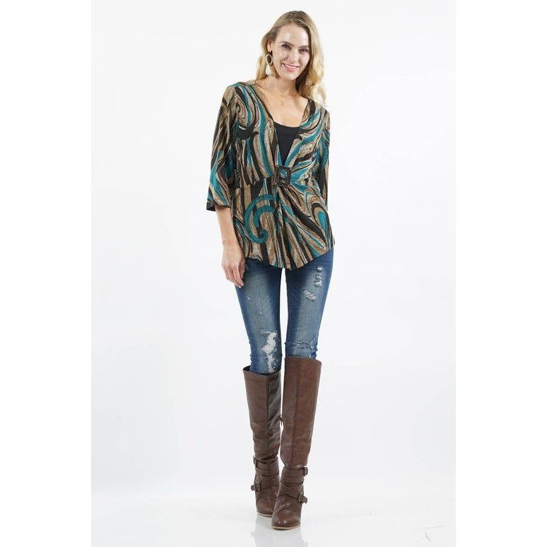 Other Buckle detailed two-layer Teal/Brown Small Size S / US 4 / IT 40 - 3 Thumbnail
