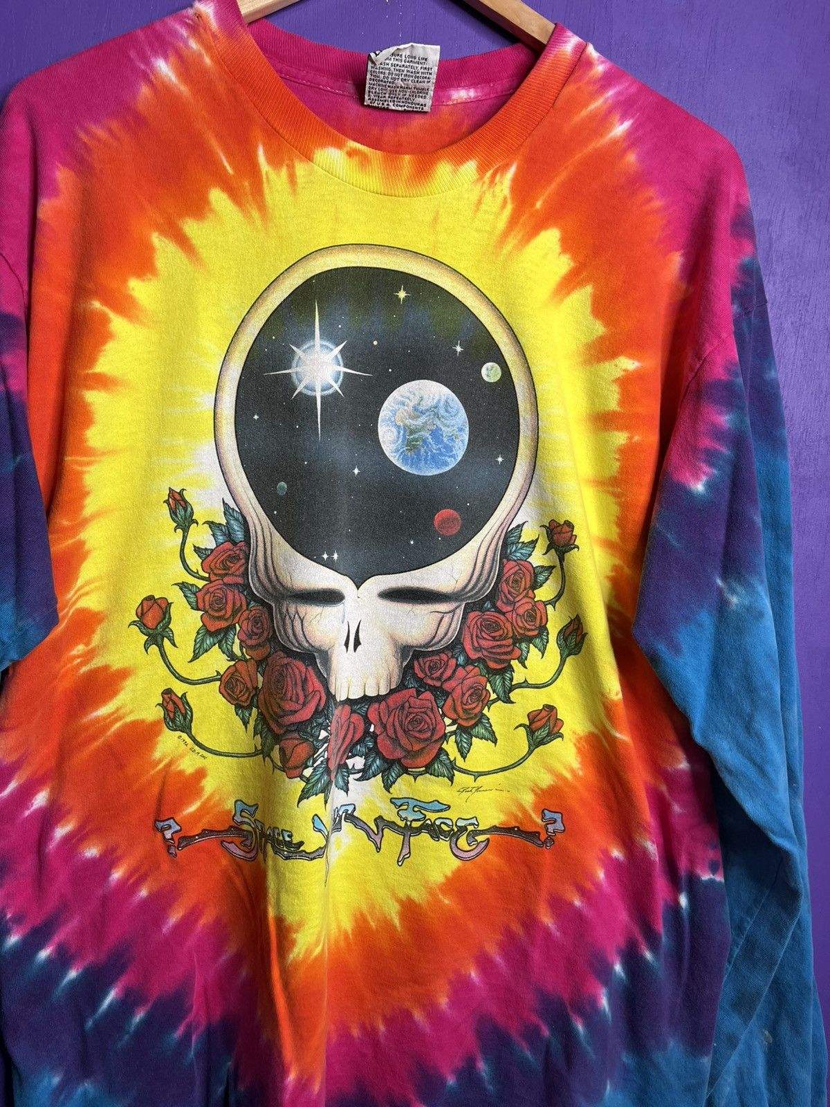 Band Tees × Grateful Dead × Vintage Vintage 1992 Grateful Dead space your face long-sleeve Size US L / EU 52-54 / 3 - 3 Thumbnail