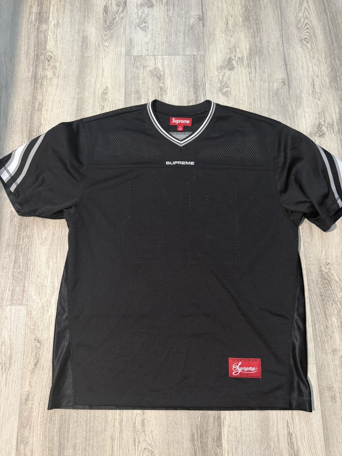 Supreme Supreme Jacquard Rib Football Jersey Black Large Size US M / EU 48-50 / 2 - 4 Thumbnail
