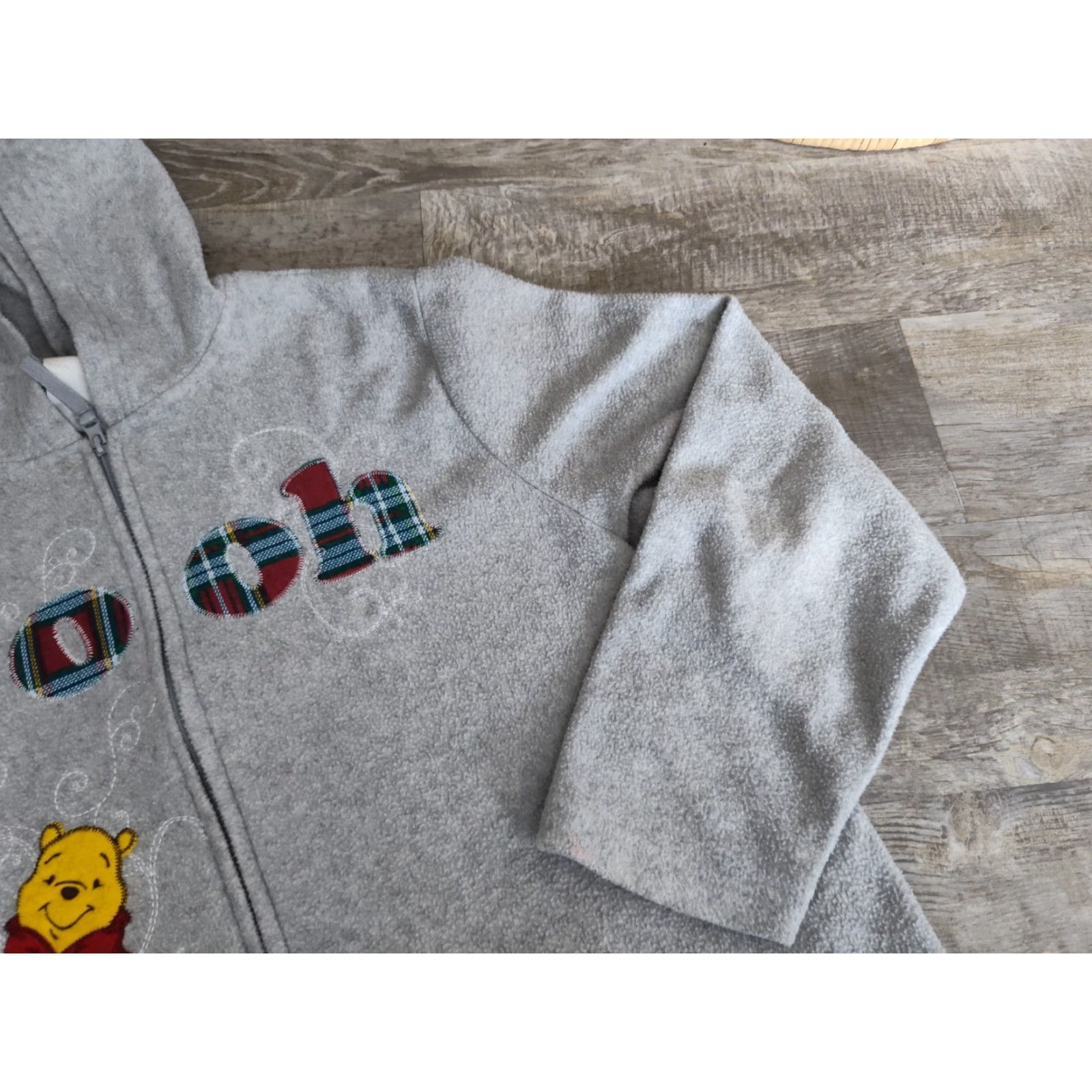 Disney Disney Winnie The Pooh Sweater Womens XL Gray Fleece Full Zip Embroidered Y2K Size XL / US 12-14 / IT 48-50 - 2 Thumbnail