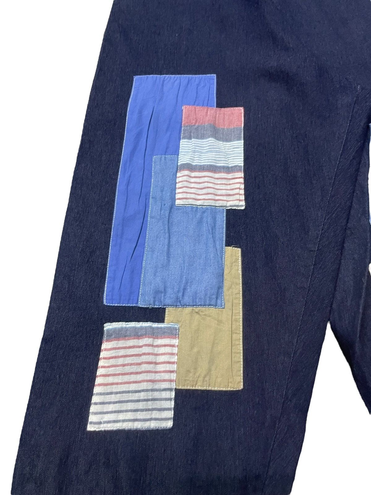 Japanese Brand × Y's for Men KMK Japan Patchwork Baggy Balloon Denim Pants Yohji Style Size US 30 / EU 46 - 8 Thumbnail