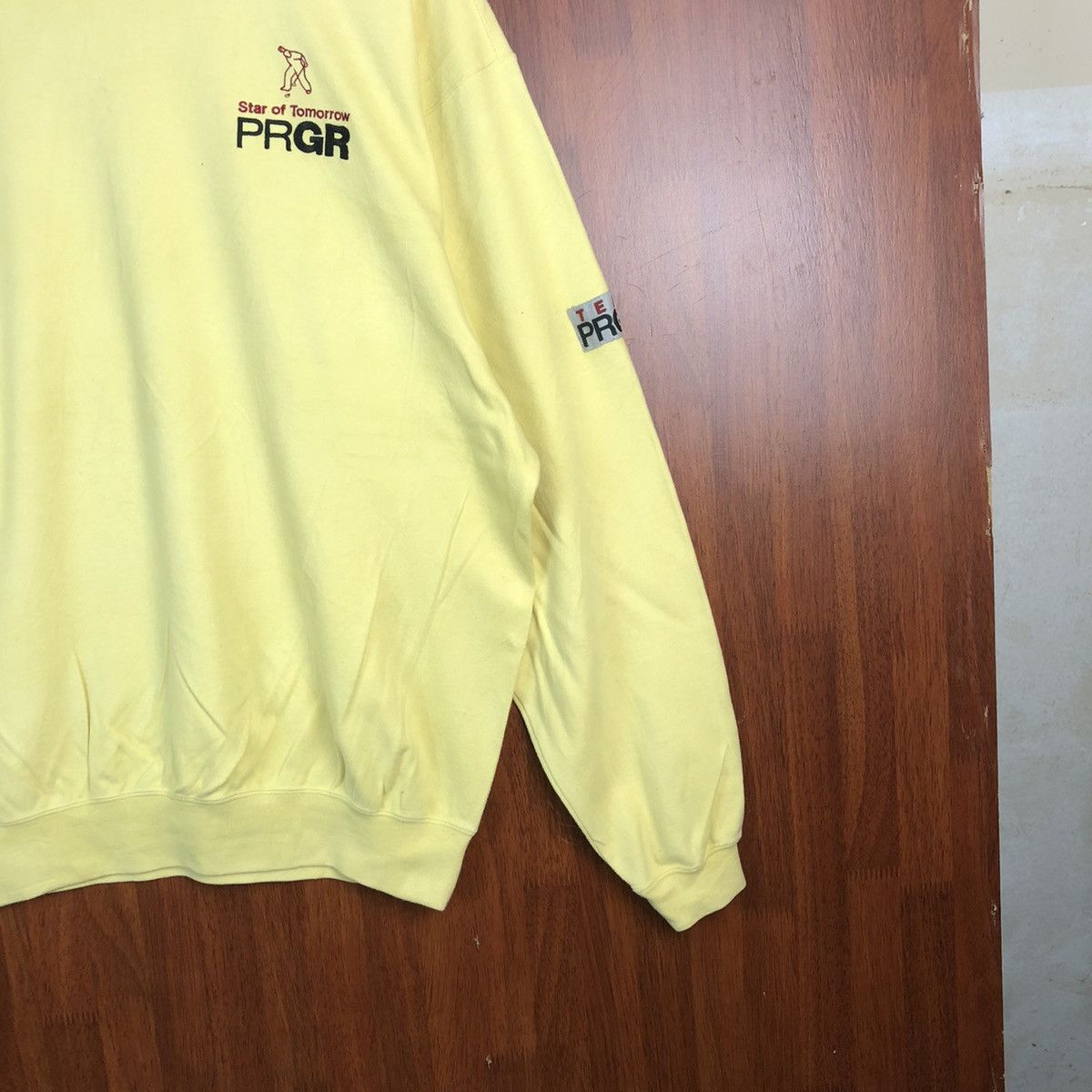 Japanese Brand × Vintage PRGR Yellow Sweatshirt #7547 Size US L / EU 52-54 / 3 - 5 Thumbnail