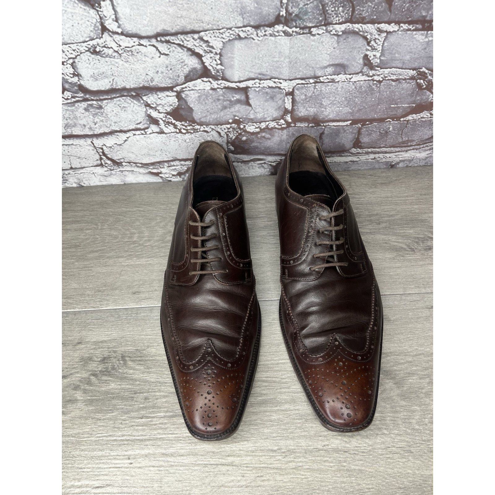 Dolce & Gabbana Dolce & Gabbana Brown Leather Oxfords Lace Up Wingtip Shoes Size US 7.5 / EU 40-41 - 17 Thumbnail