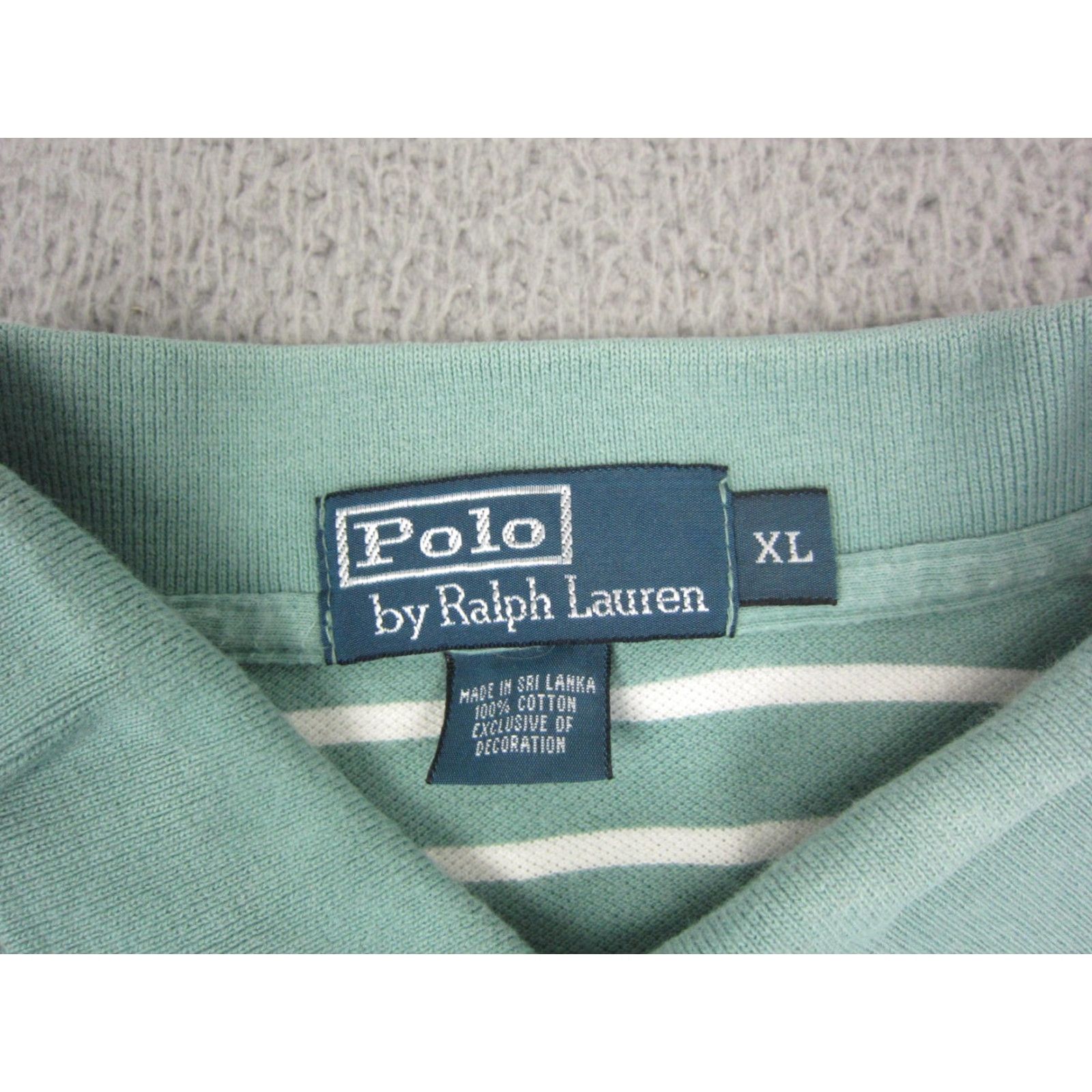 Polo Ralph Lauren VINTAGE Polo Ralph Lauren Polo Shirt Mens XL Green Striped 90s Golf Polo Shirt Mens XL Green Polo Ralph Lauren Shirt Size US XL / EU 56 / 4 - 4 Thumbnail