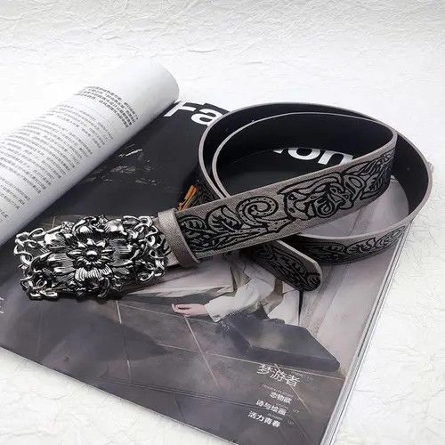 Other Floral Design Leather Belts with Unique Buckles Size ONE SIZE - 2 Thumbnail