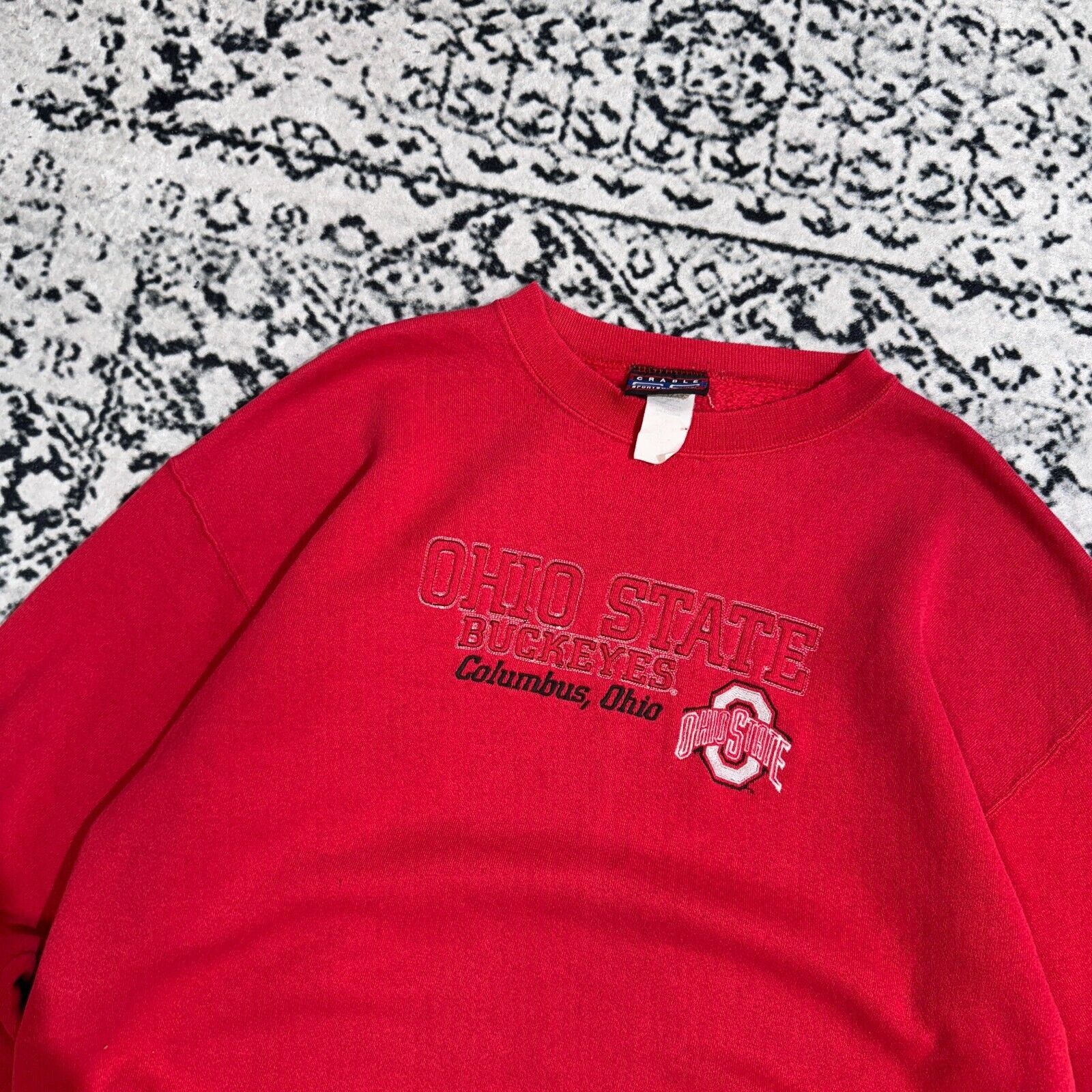 Vintage Red Cotton Crewneck Size L Y2K Ohio State USA Reverse Weave Size US L / EU 52-54 / 3 - 6 Thumbnail