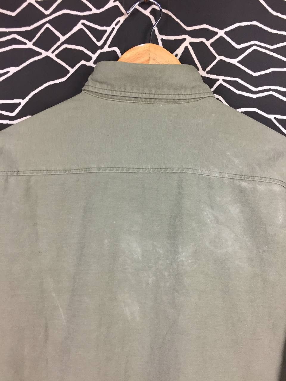 Japanese Brand Vtg Spurtion Olive Green Military Workwear Shirt Size US XL / EU 56 / 4 - 10 Thumbnail