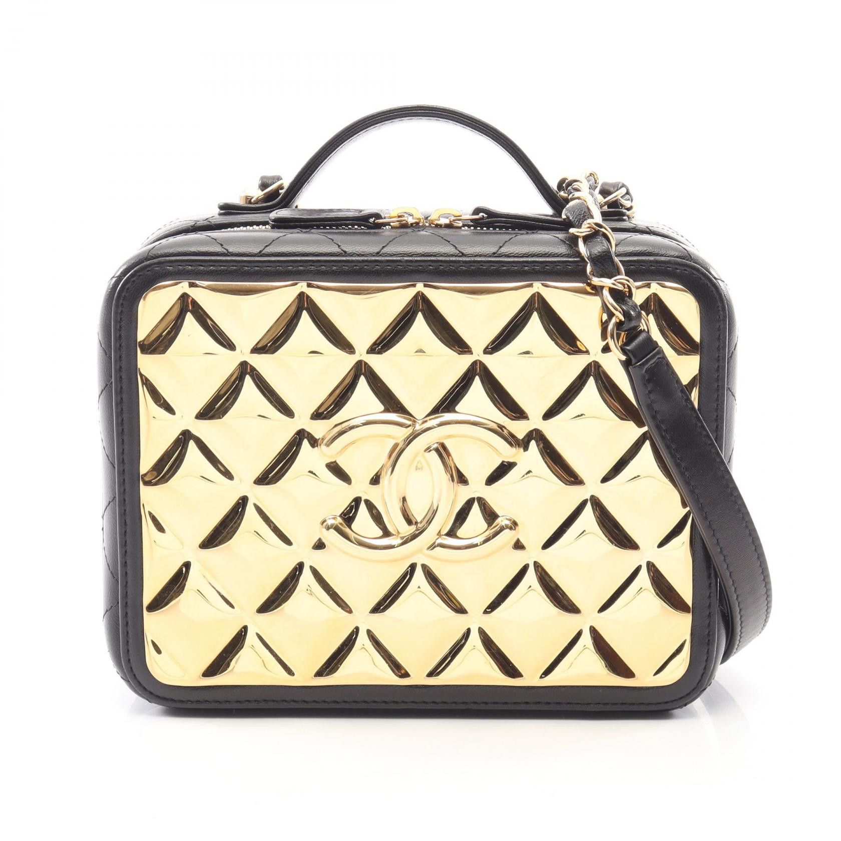 Chanel Chanel Chanel Matelasse Lambskin 2way Shoulder Bag Leather Vanity Bag DUTY FREE for USA Size ONE SIZE - 1 Thumbnail