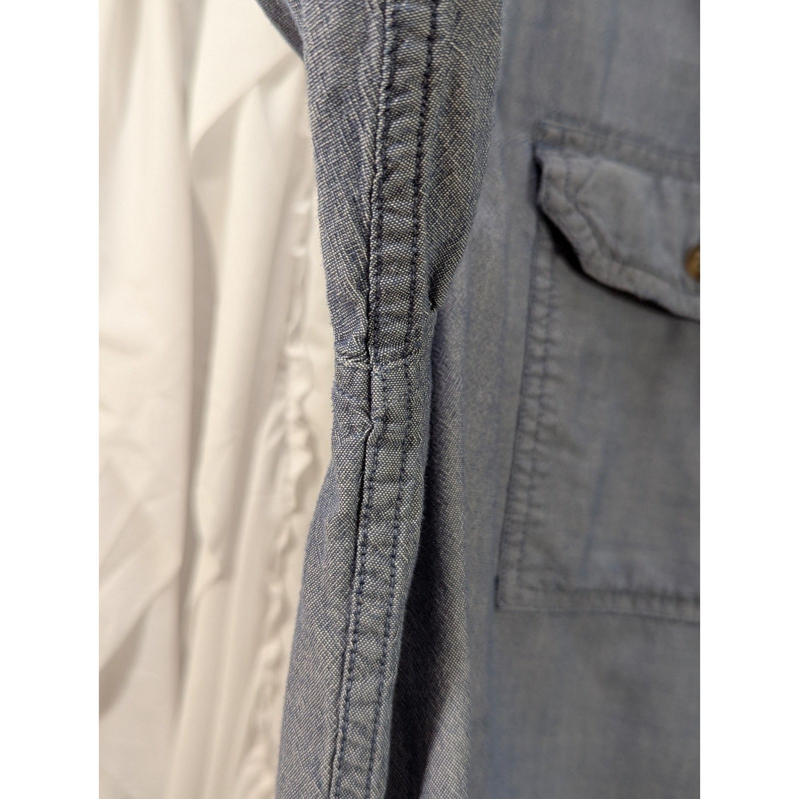 Carhartt Carhartt Heavy Cotton Canvas Work Shirt Blue Distressed 2XL Size US XXL / EU 58 / 5 - 4 Thumbnail