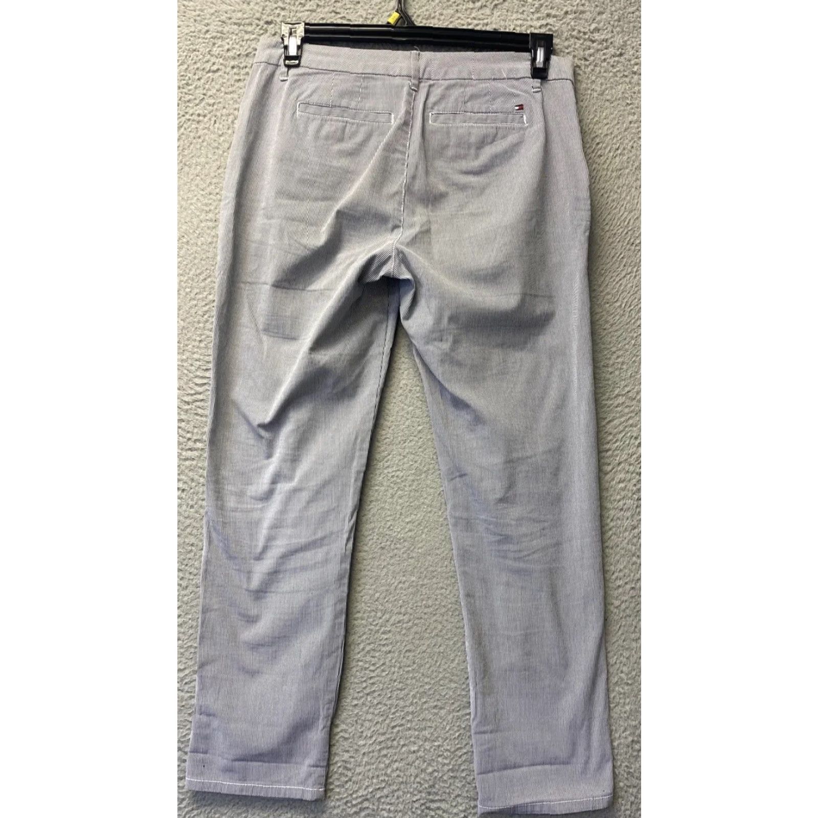 Tommy Hilfiger Tommy Hilfiger Pants Women Size 8 Gray Striped Crop 30in Inseam Casual Party Travel Womens Size 30" / US 8 / IT 44 - 6 Thumbnail