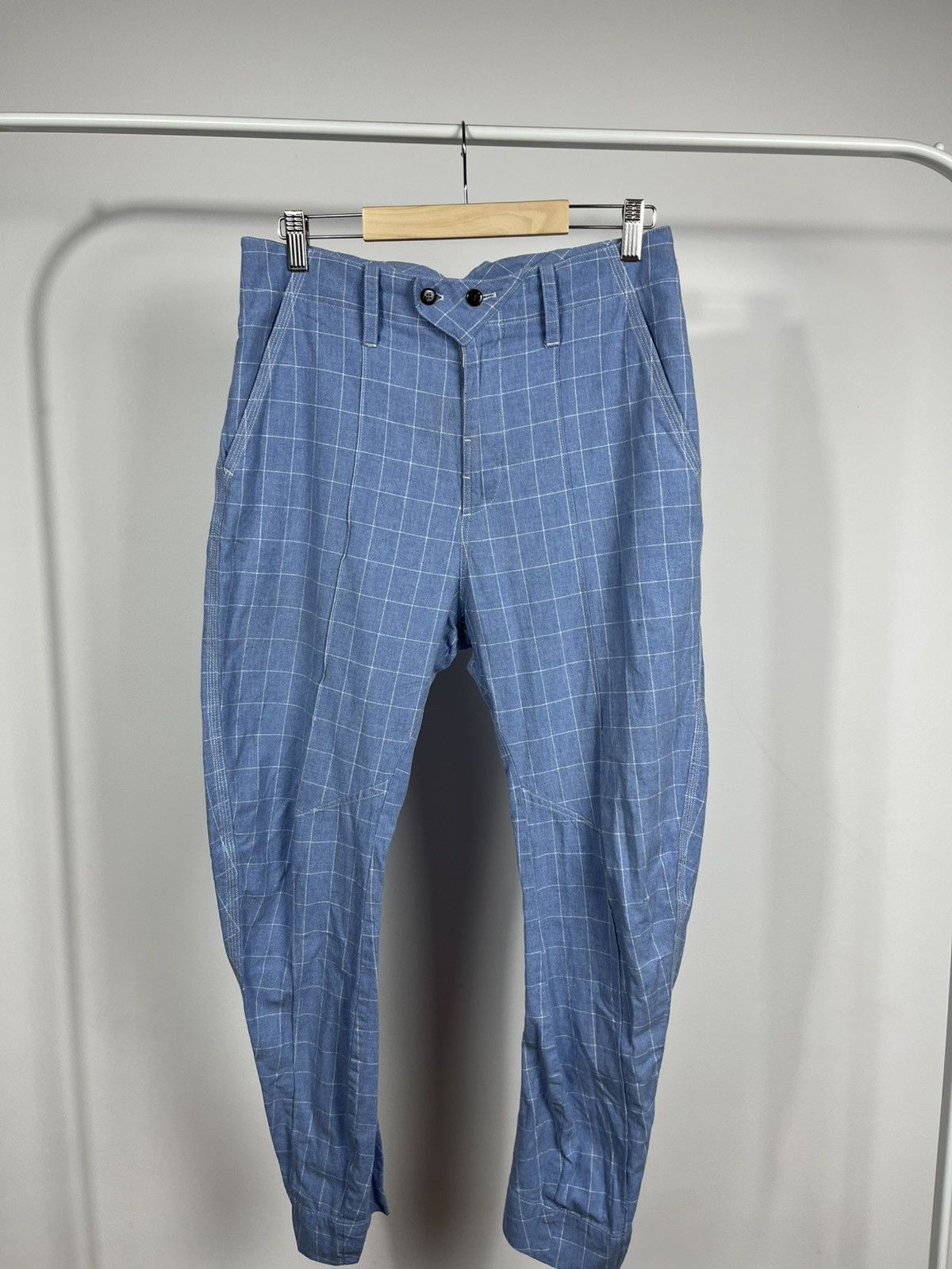 G-Star G-Star RAW blue check pants W29 L32 loose tapered fit Size US 29 - 6 Thumbnail