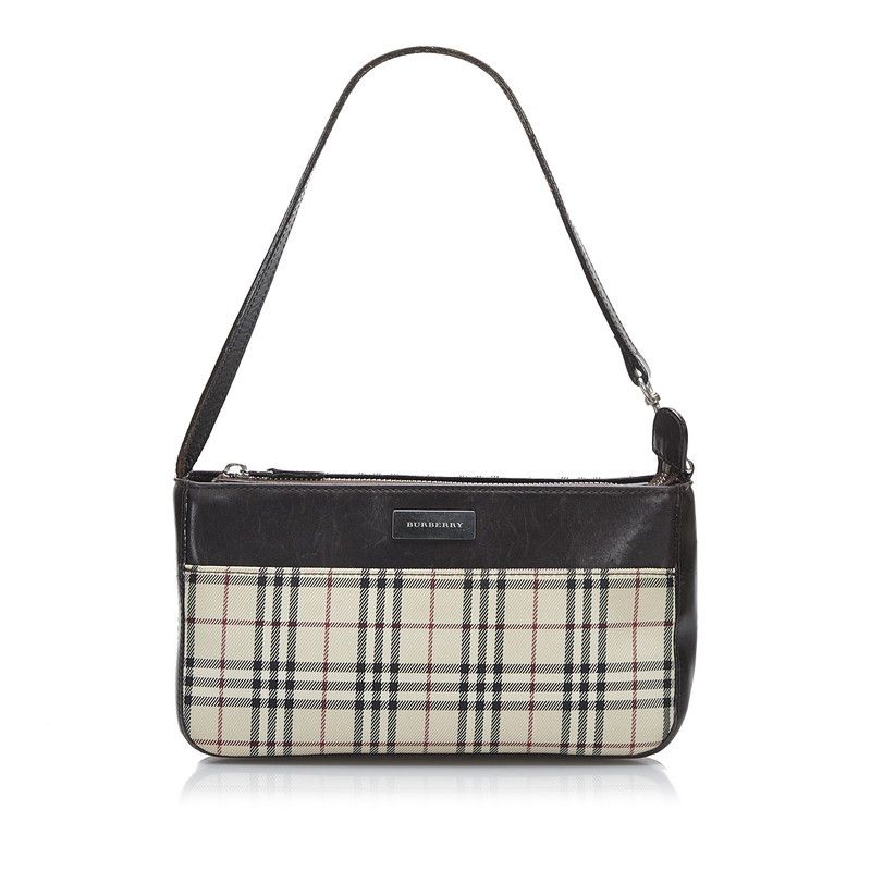 image of Burberry Nova Check Shoulder Bag in Brown, Women's
