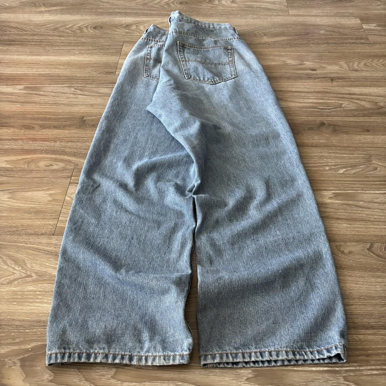 Japanese Brand Crazy Vintage Y2K/2000s Baggy Light Wash Skater Style Denim Jeans! 35x30 Size US 35 - 4 Thumbnail