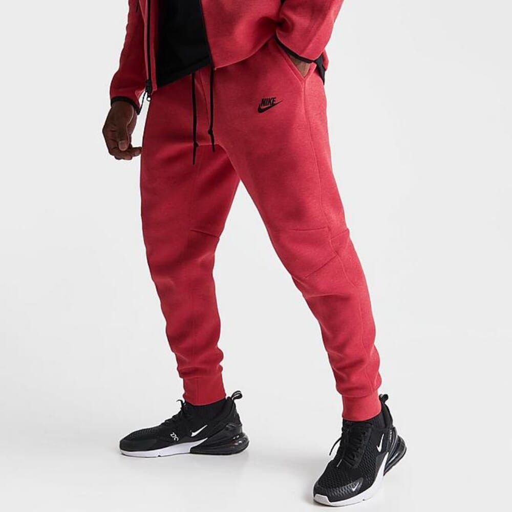 Nike Sportswear Tech Fleece Jogger Pants Red Black FB8002 672 Grailed