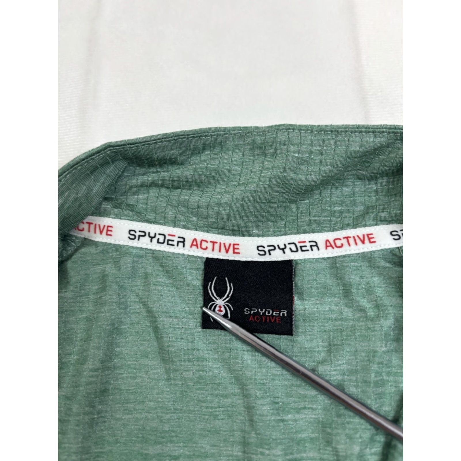 Spyder Spyder Active Pullover Mens Large Green ProWB Stretch Athletic Quarter Zip Top Size US L / EU 52-54 / 3 - 4 Thumbnail
