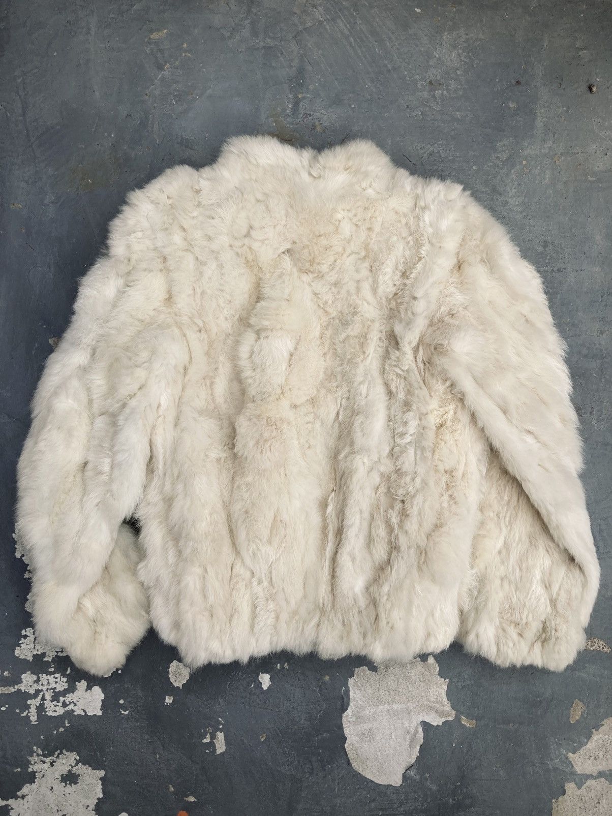 Vintage Vintage 80s Rabbit Fur Bomber Jacket Size M / US 6-8 / IT 42-44 - 8 Thumbnail