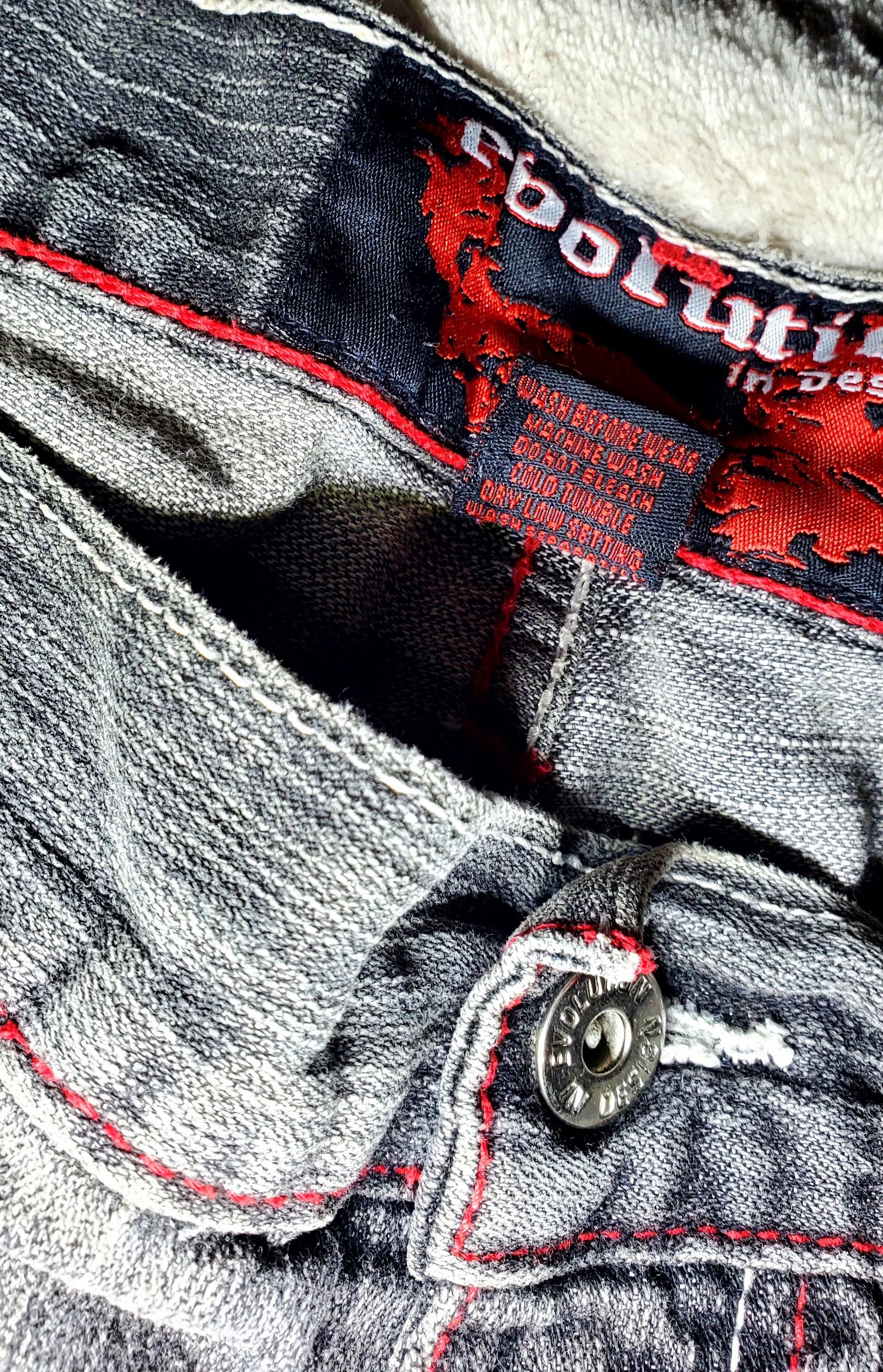 Other Y2K Black Baggy Jeans Mens 44 Red Dragon Print Faded Grunge Size US 44 / EU 60 - 11 Thumbnail