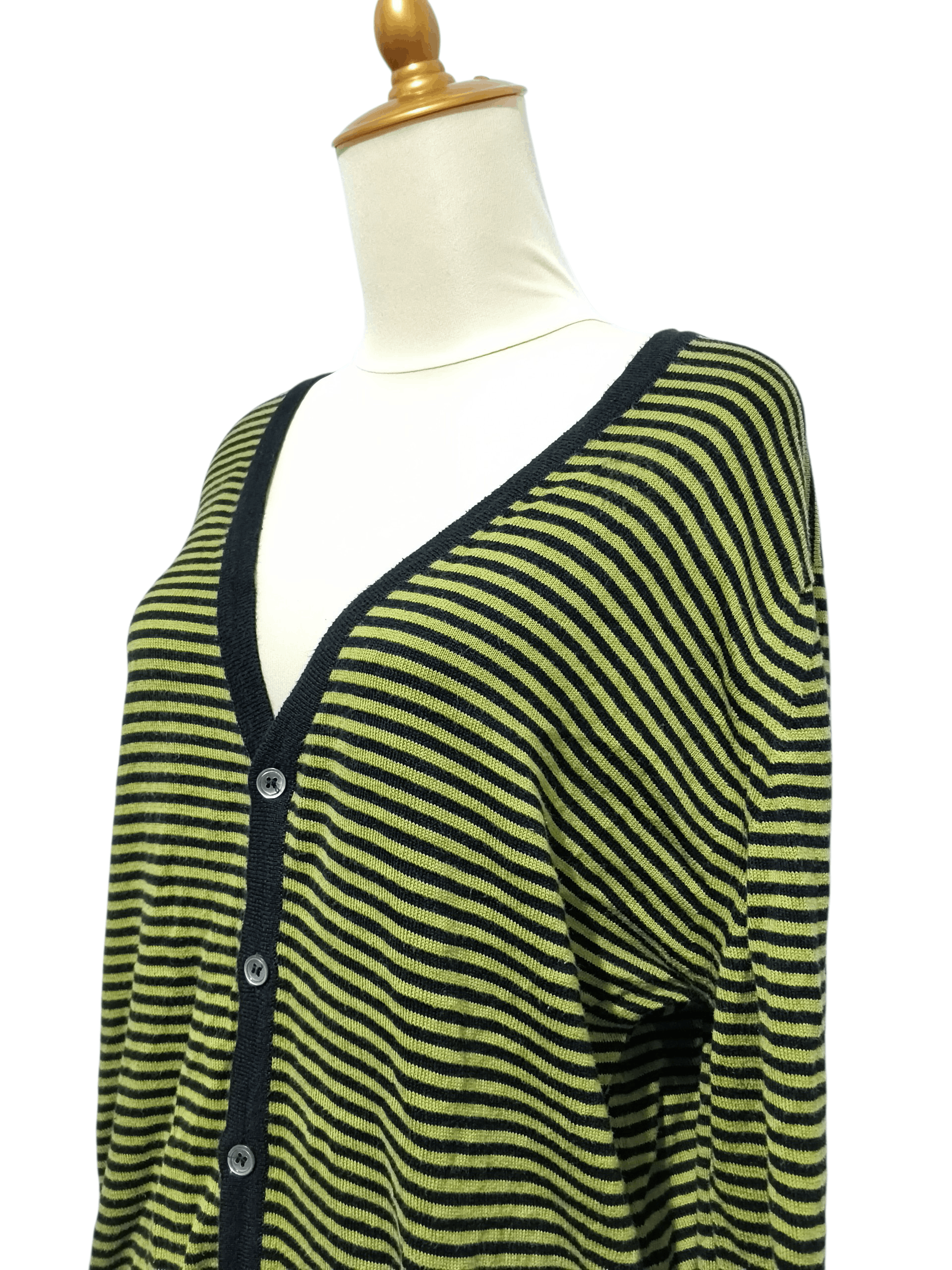 John Smedley John Smedley Sea Island Women Striped Cardigan Size M / US 6-8 / IT 42-44 - 4 Thumbnail