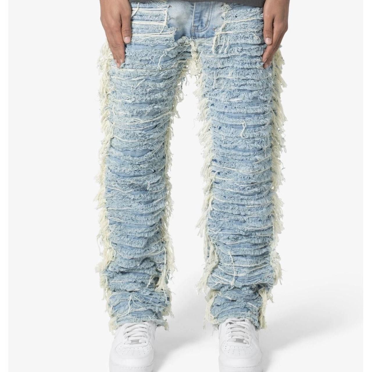 MNML MNML Allover Frayed Denim Jeans Pants Size US 32 / EU 48 - 1 Thumbnail