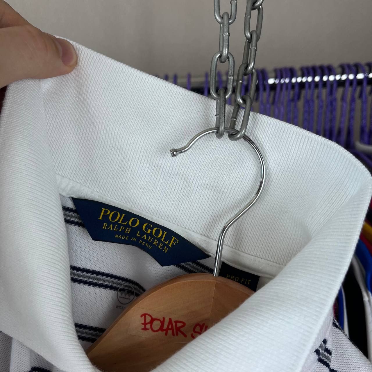 Polo Ralph Lauren Ralph Lauren Polo Golf White/Black Striped Polo Tshirt Size US L / EU 52-54 / 3 - 8 Thumbnail