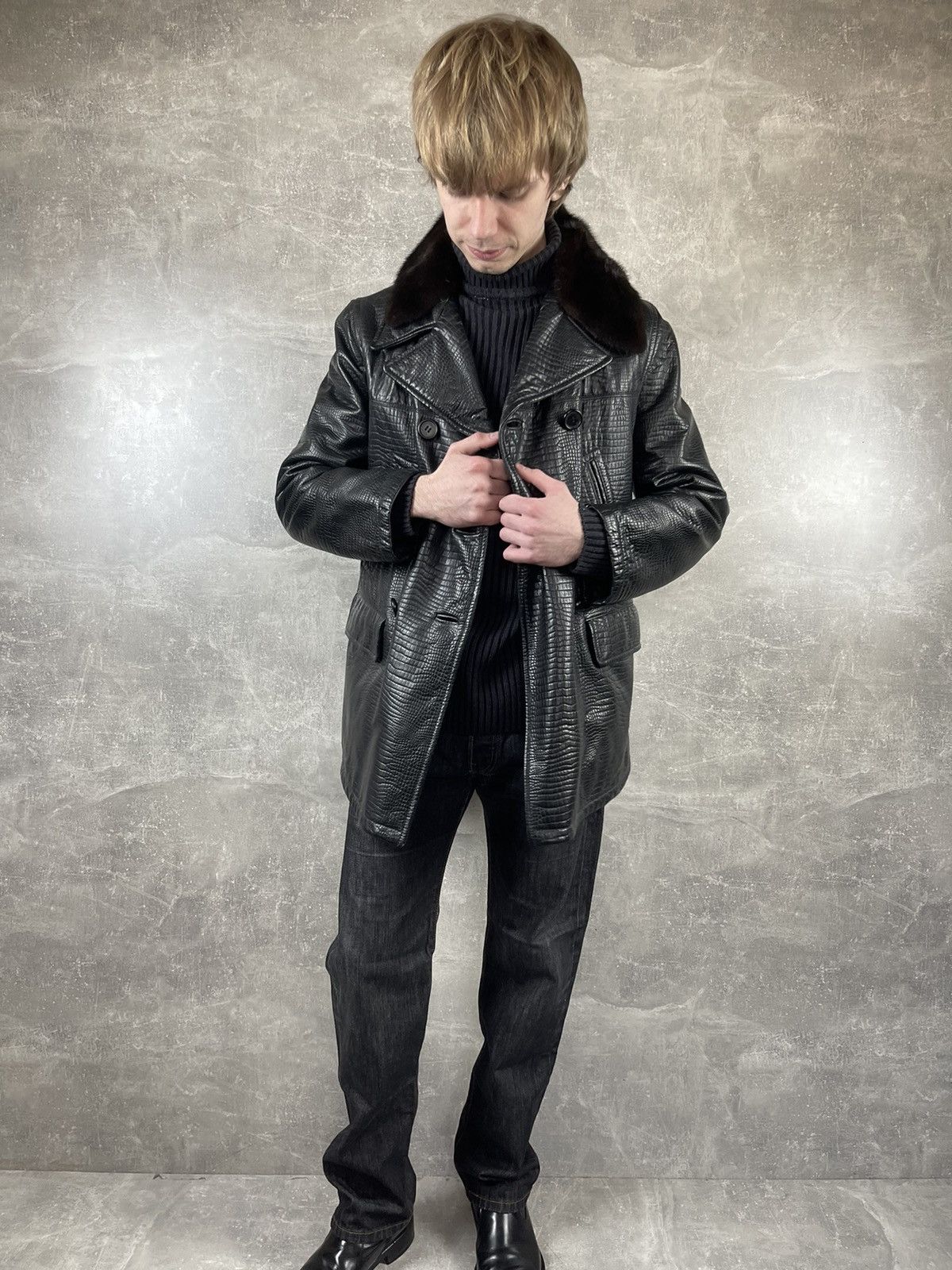 Mandelli Enrico Mandelli Real Fur Leather Doublebreatsed Jacket Coat Size US M / EU 48-50 / 2 - 3 Thumbnail