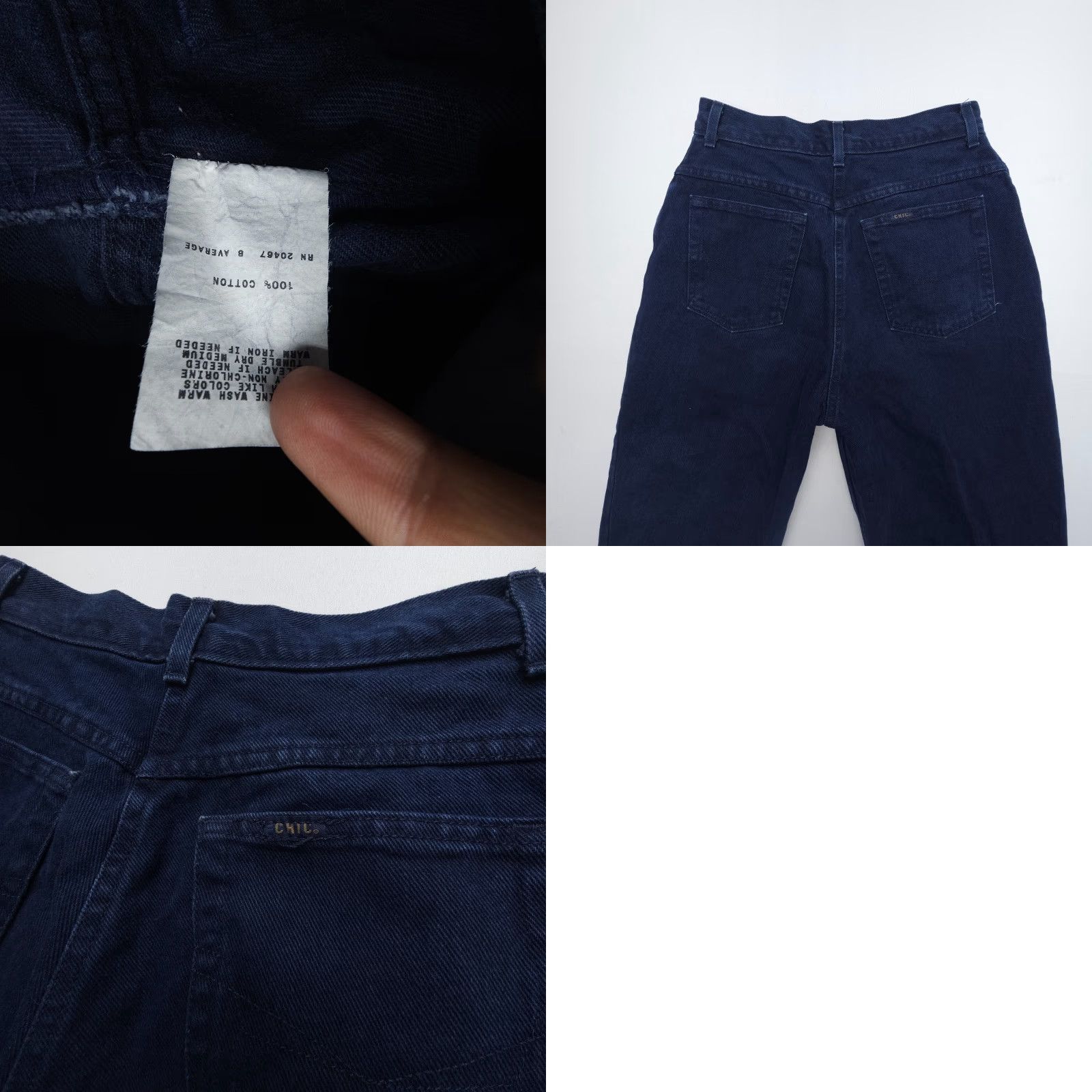 Vintage VINTAGE CHIC Jeans Women 8 High Rise Dark Wash Blue 90s Denim Mom Jeans Womens Size 30" / US 8 / IT 44 - 8 Thumbnail