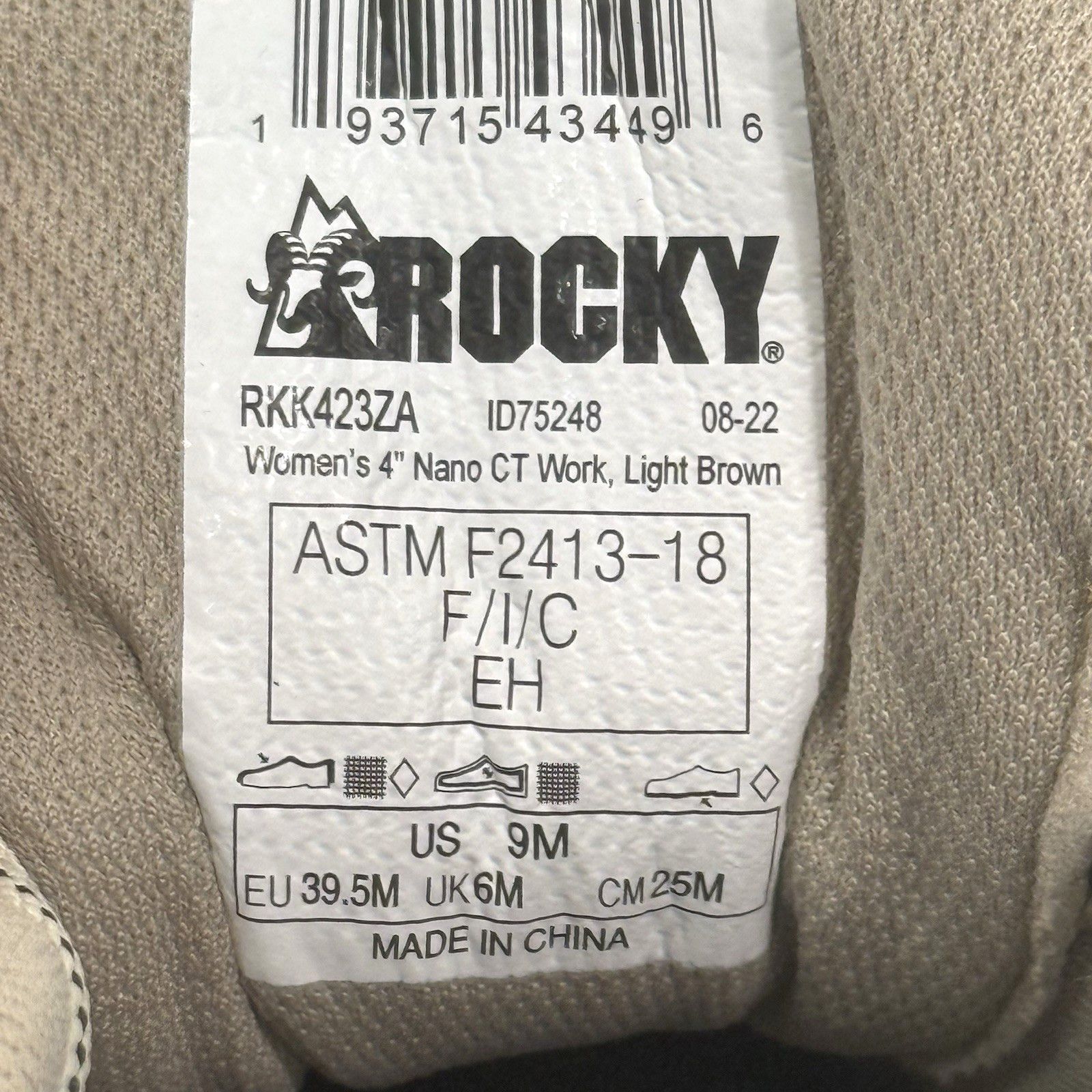 Rocky Rocky V-Lite Women's Composite Work Shoe Size 9M Light Brown Size US 4.5 / IT 34.5 - 11 Thumbnail